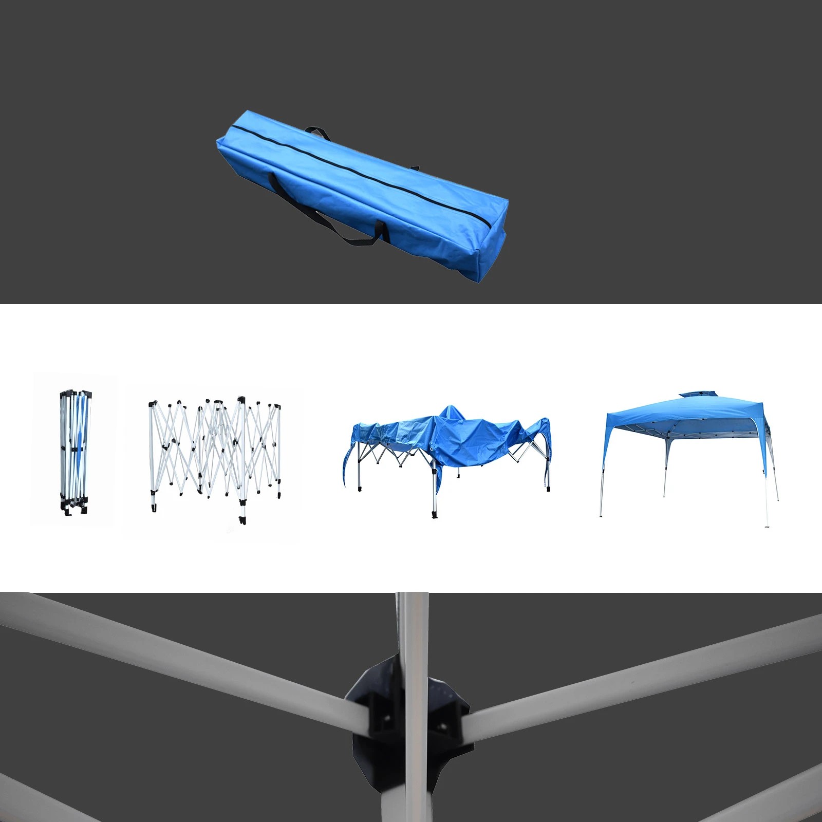 6 Arcadia Furniture Portable Camping Beach 3M x 3M Outdoor Folding Tent Navy - Blue, 6 of 9