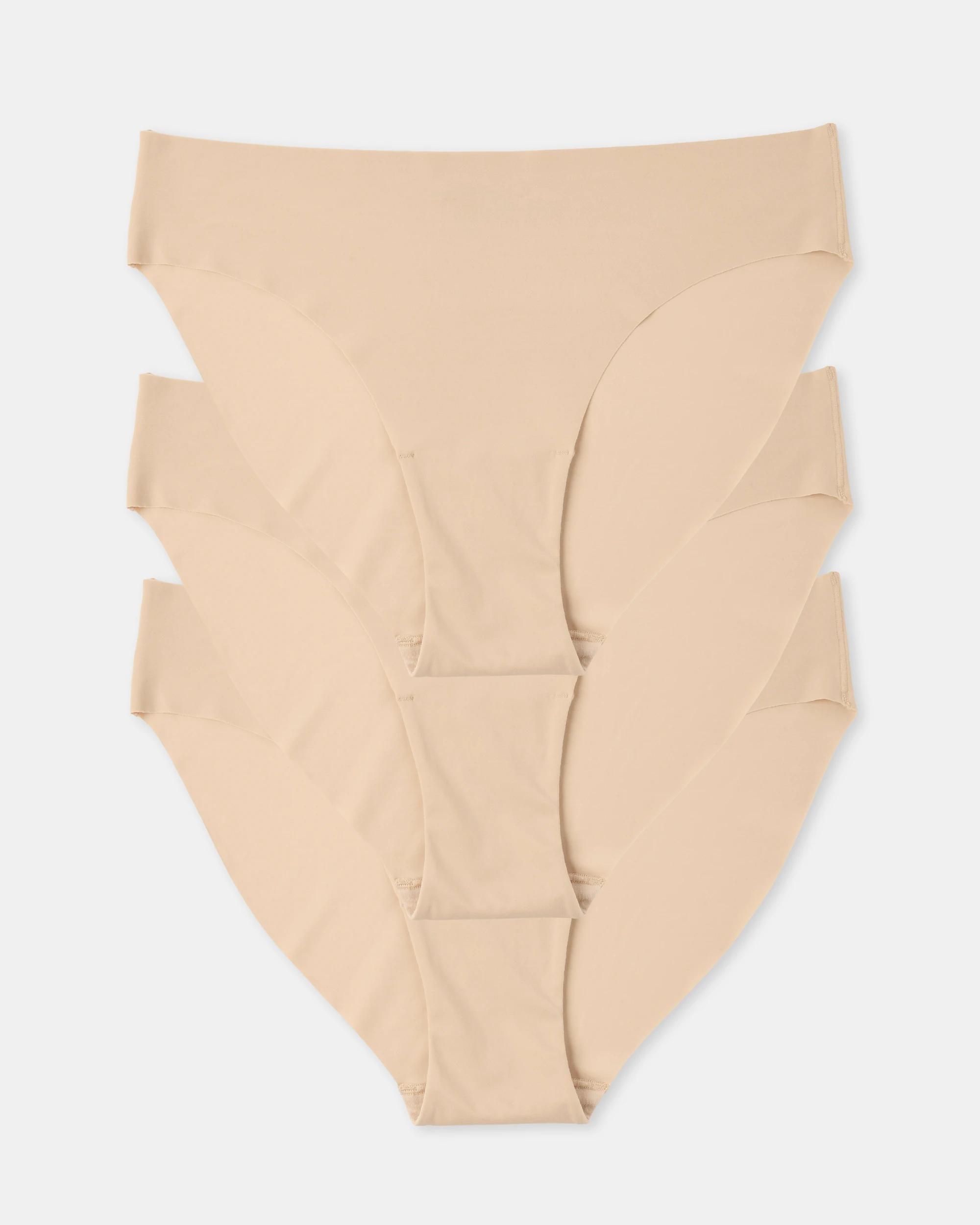 6 3 Pack Invisible Bikini Briefs Fawn Beige, 6 of 7