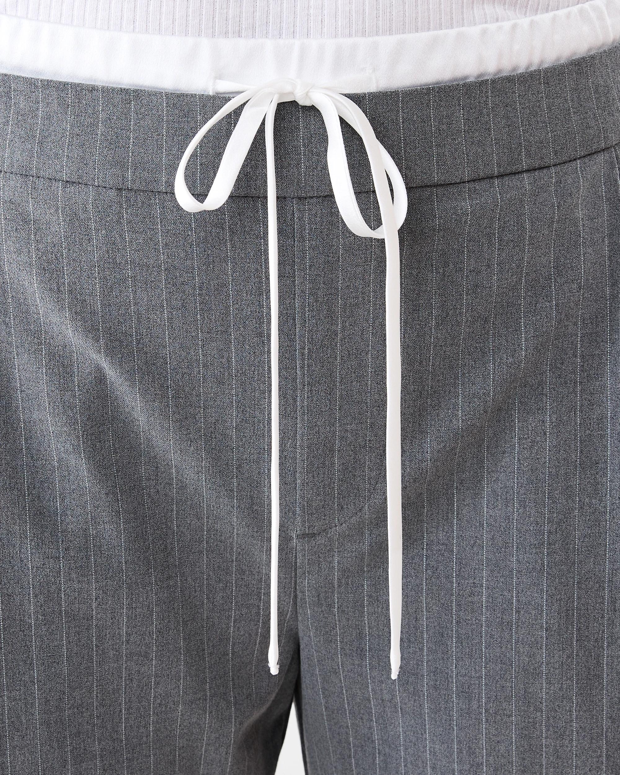 4 Contrast Waistband Tailored Pants Grey Strp, 4 of 6