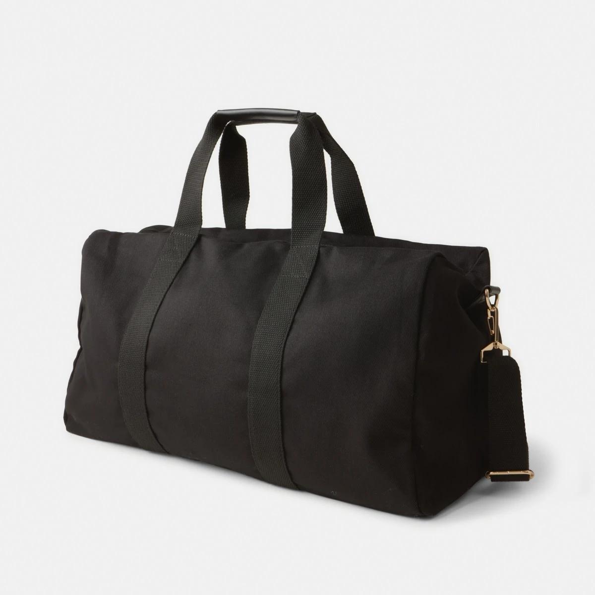 2 Canvas Weekender Bag Black, 2 of 5