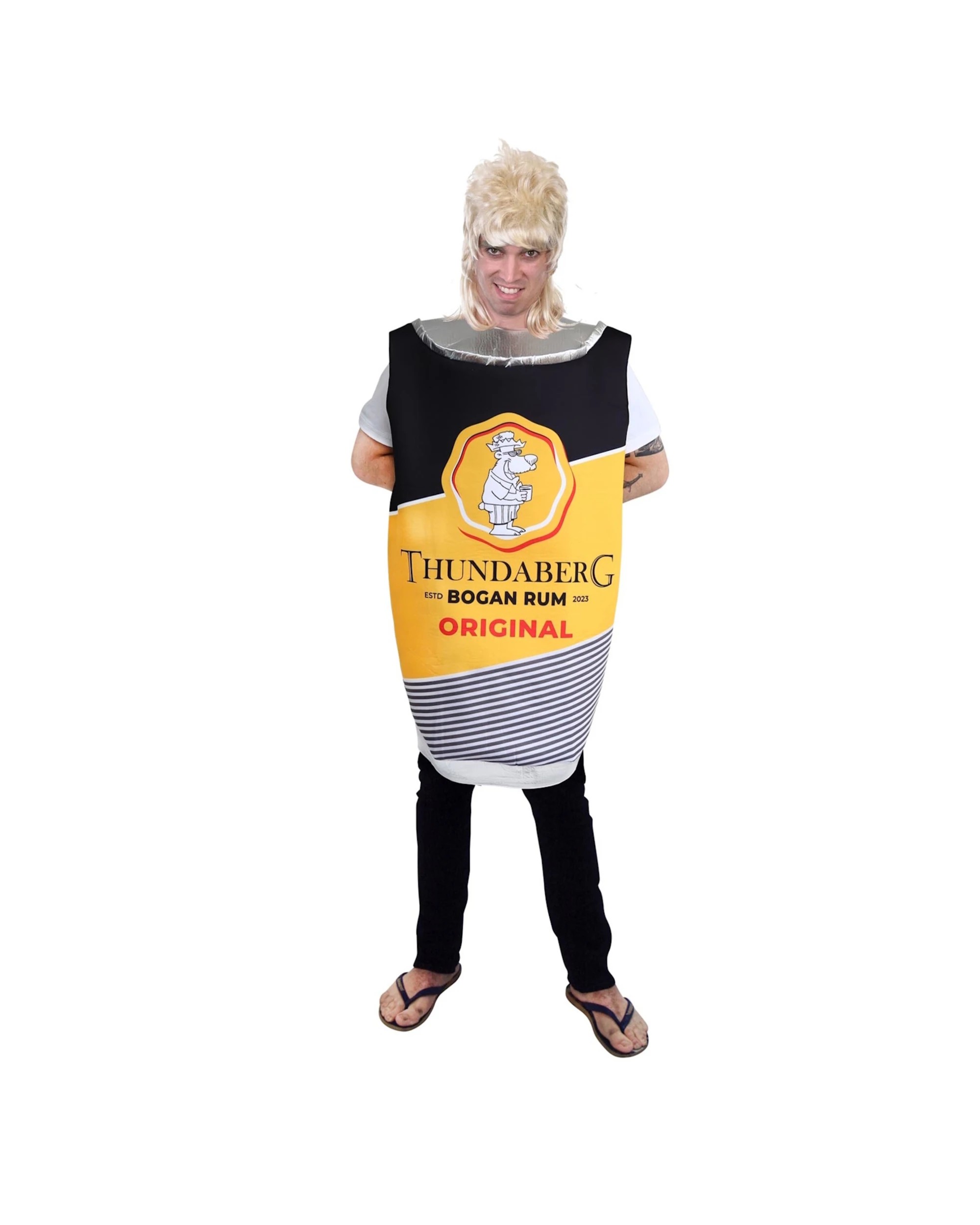 1 Tomfoolery Thundaberg Bogan Rum Original Costume Adult Standard - ONE SIZE - Yellow, 1 of 3