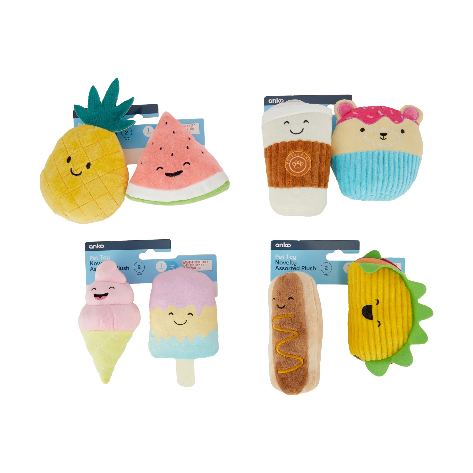 7 2 Pack Pet Toy Plush Novelty - Assorted, 7 of 7