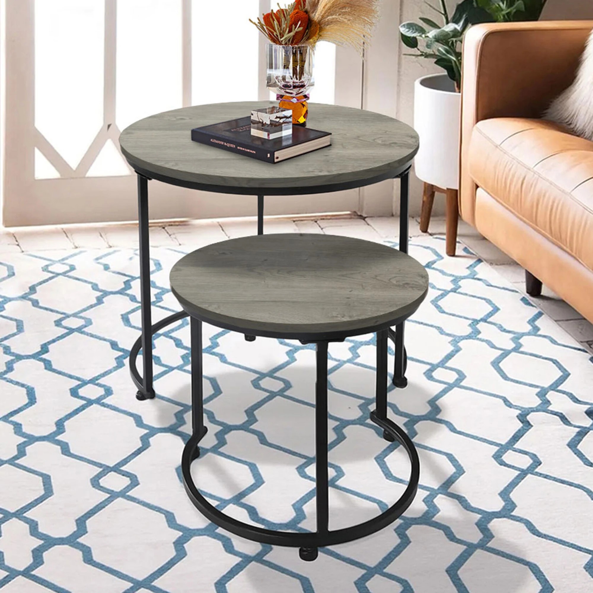 8 Levede Round Nesting Side Table - Grey, 8 of 9