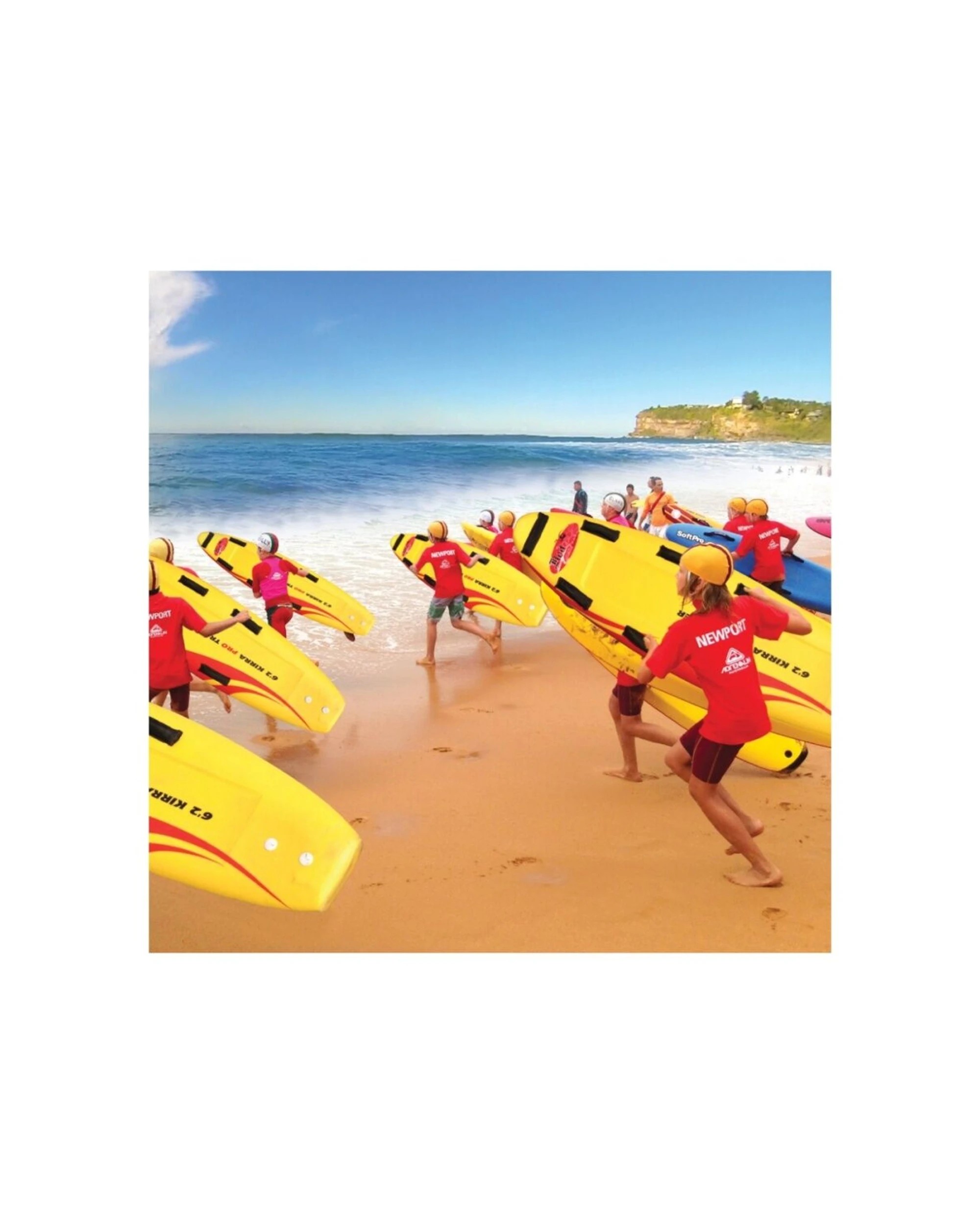 2 Redback Kirra Club Trainer 6'2" Surf Life Saving Board SLSA Approved - Yellow, 2 of 2