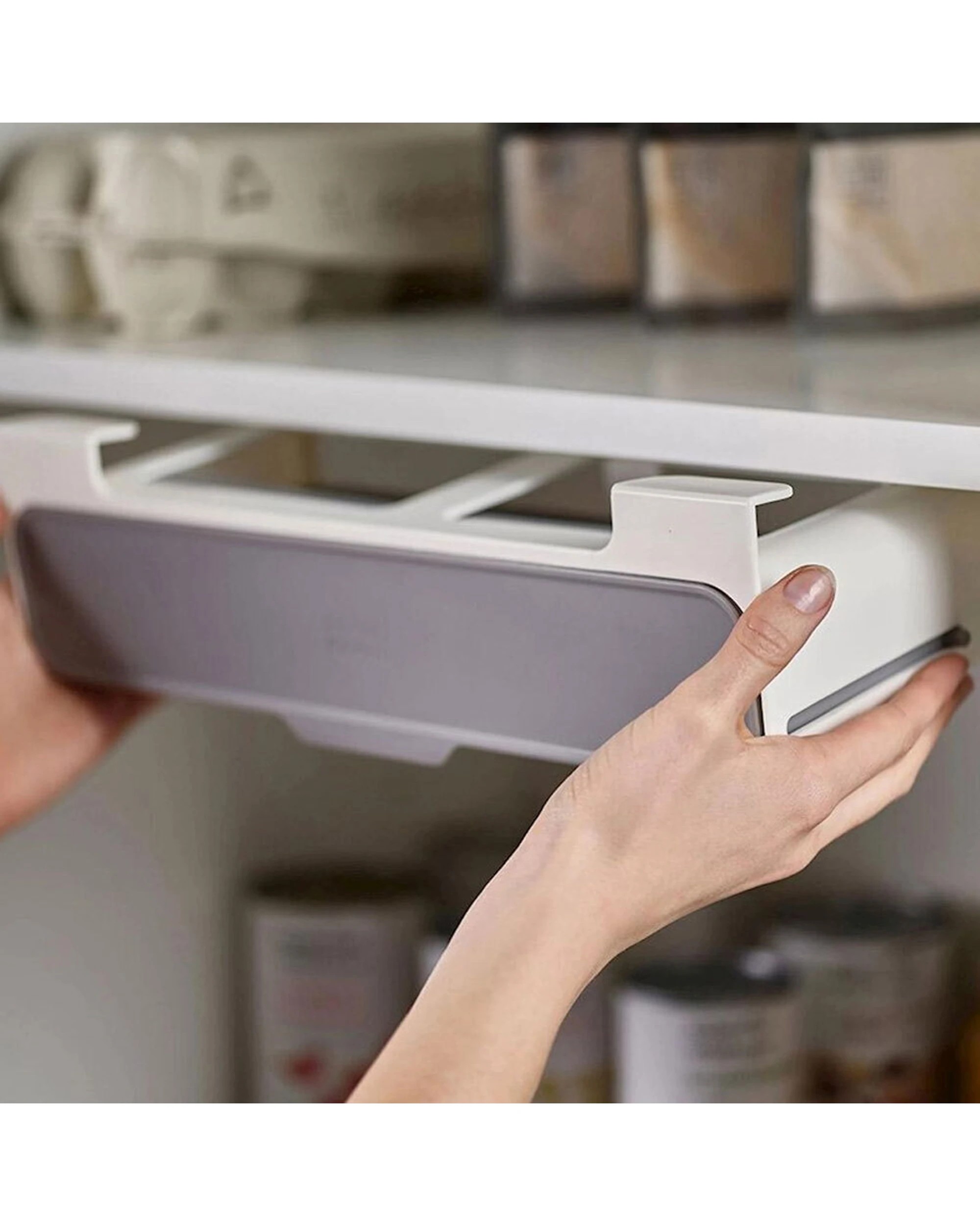 4 Joseph Joseph Cupboard Store Under-Shelf Spice Rack - Grey, 4 of 6