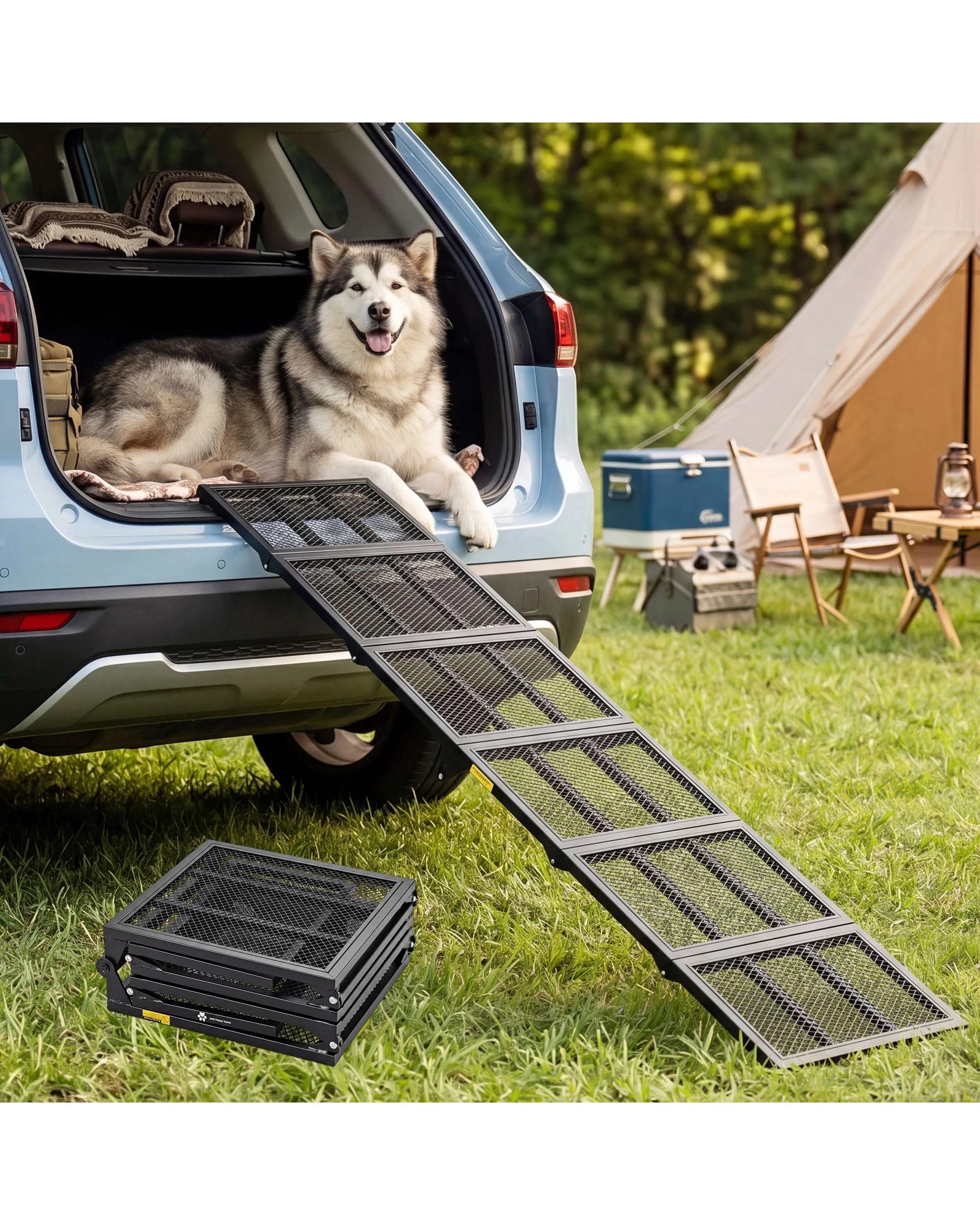 4 Advwin Pet Ramp Dog Stairs Steps Foldable, 4 of 10