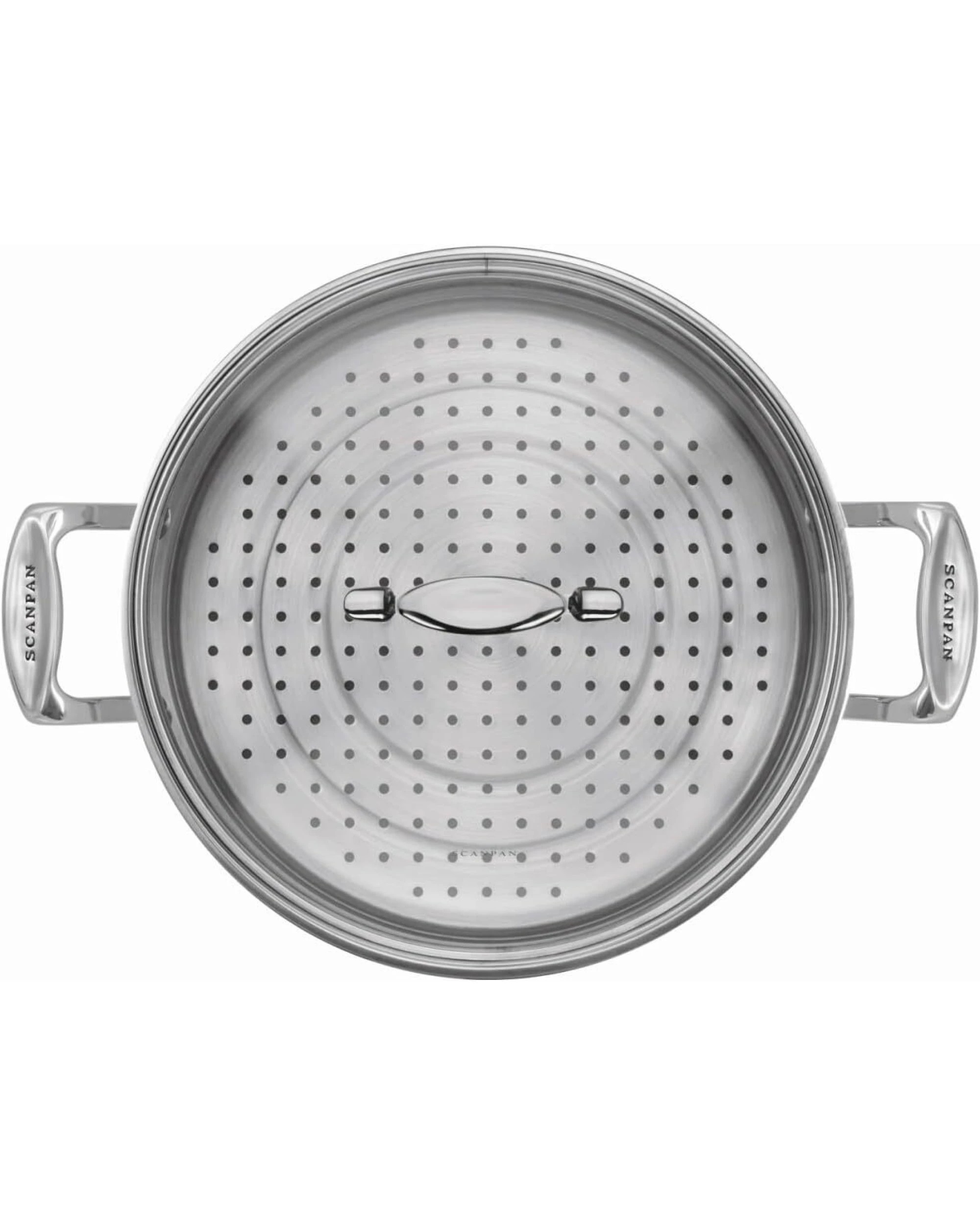 4 Scanpan Impact Multi Purpose Pan 28cm With Steamer Stew Braise Saute In Silver, 4 of 4