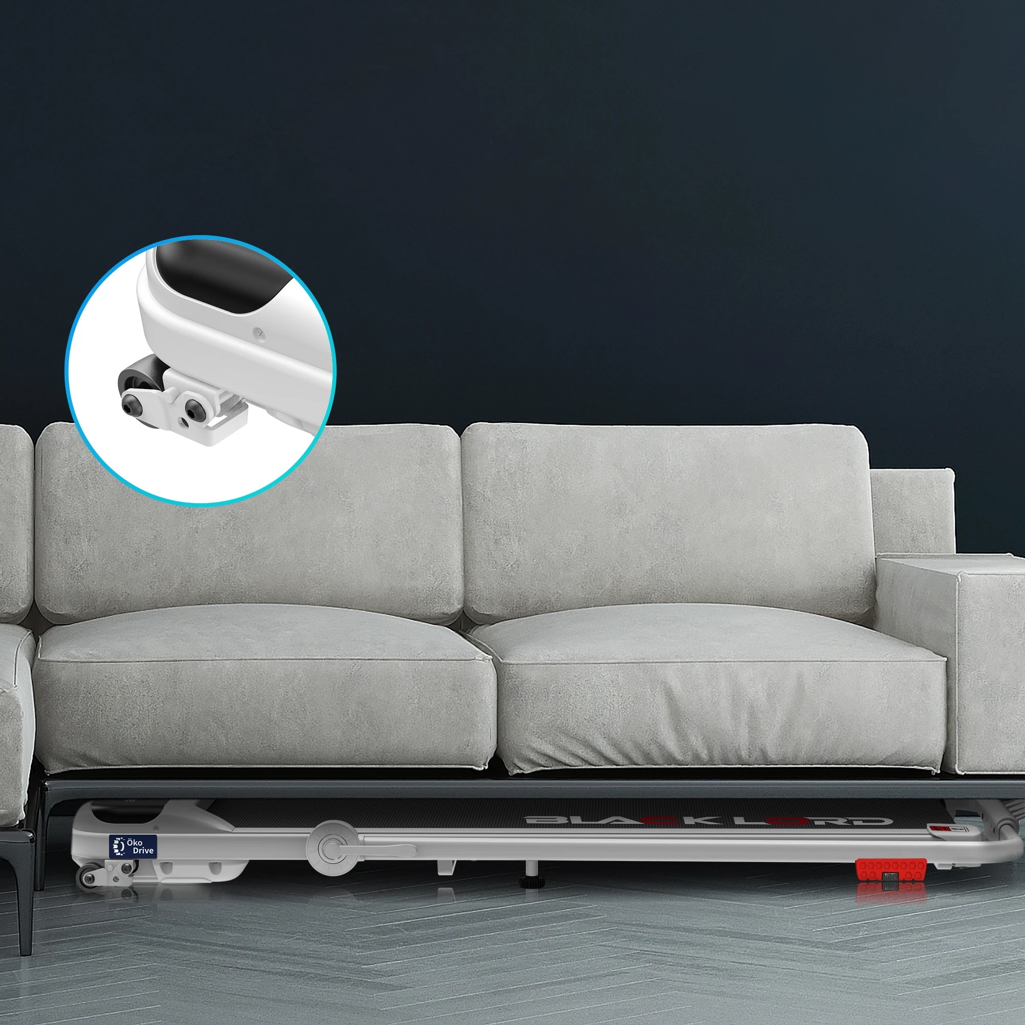 8 Black Lord Treadmill Electric Walking Pad Home Office Incline Foldable - White, 8 of 9