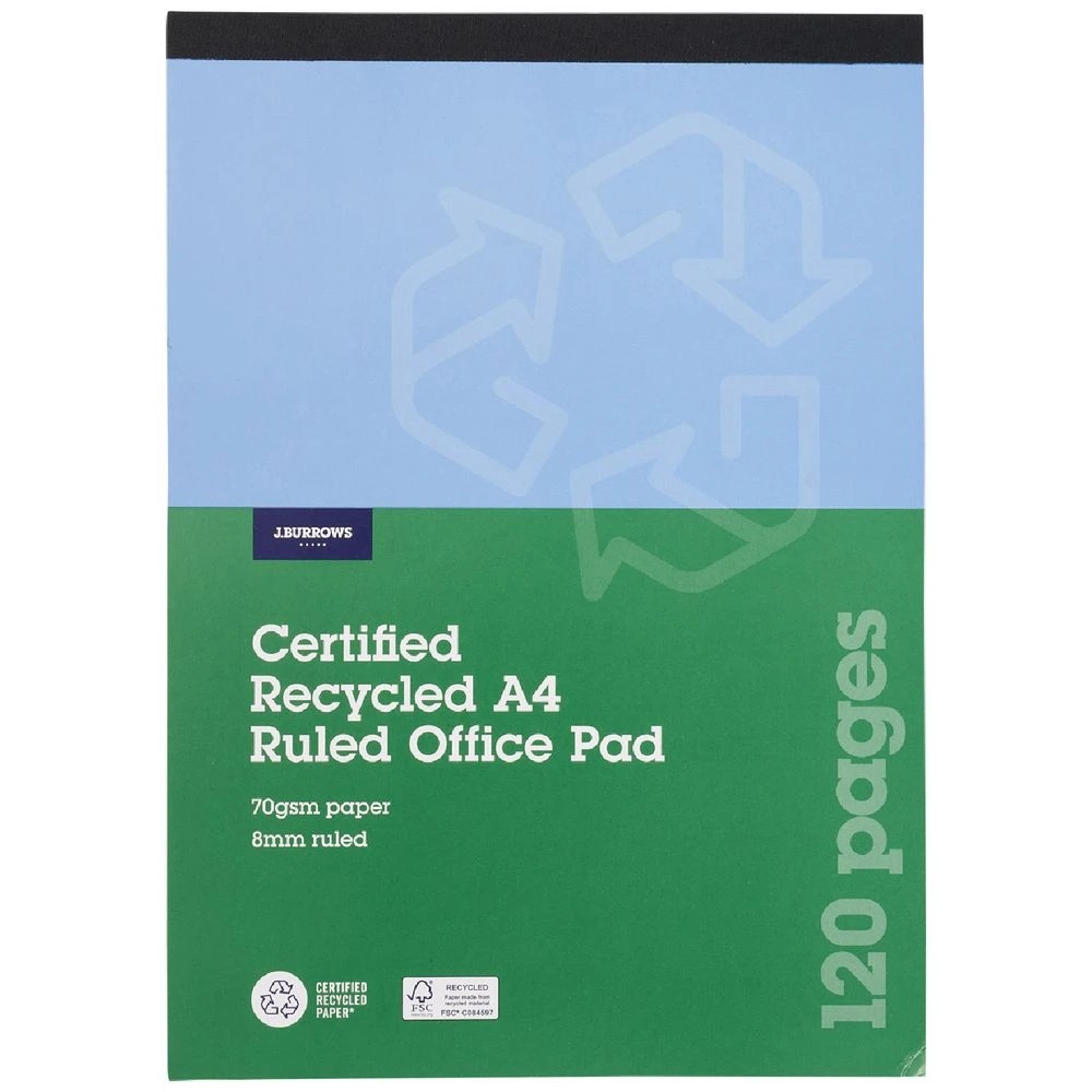 1 J.Burrows A4 Ruled Office Pad 120 Page, 1 of 2