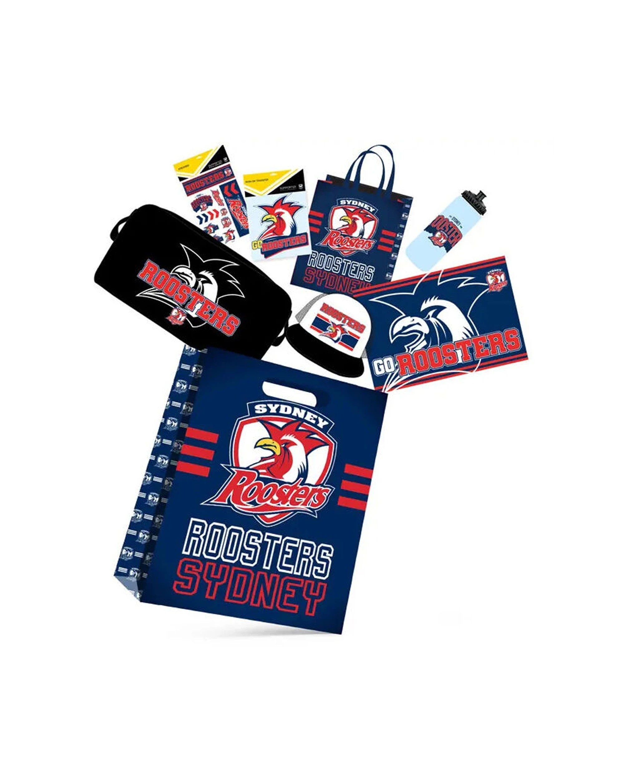1 NRL Sydney Roosters Showbag With Duffle Bag Drink Bottle Cap 8y+ - Multi, 1 of 9
