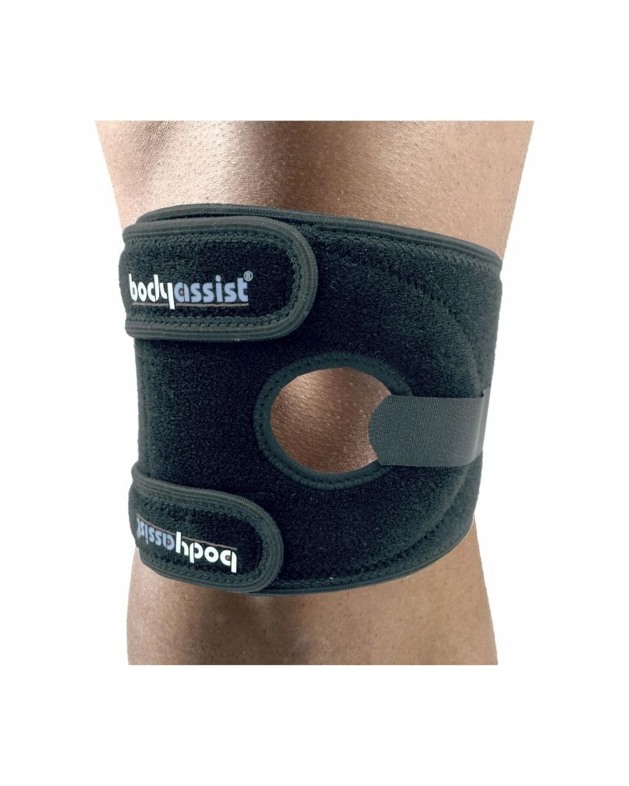 1 Bodyassist Patella Stabilizer Knee Brace Regular Horseshoe Support Dual Straps - Black - Black, 1 of 1