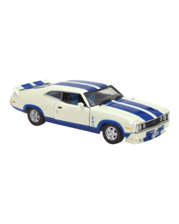 DDA Ford Falcon XC Cobra Option 96 White with Blue Stripes 1:32 Scale Diecast Vehicle