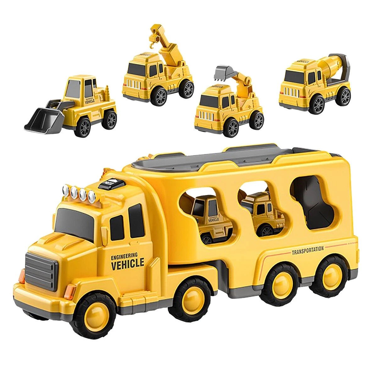 5 AUSWAY 5 In 1 Truck Toy Car Set Toddler Construction, 5 of 5