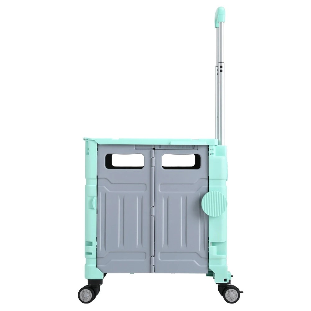 2 Emajin Shopping Trolley Cart 75L Foldable - Green, 2 of 2