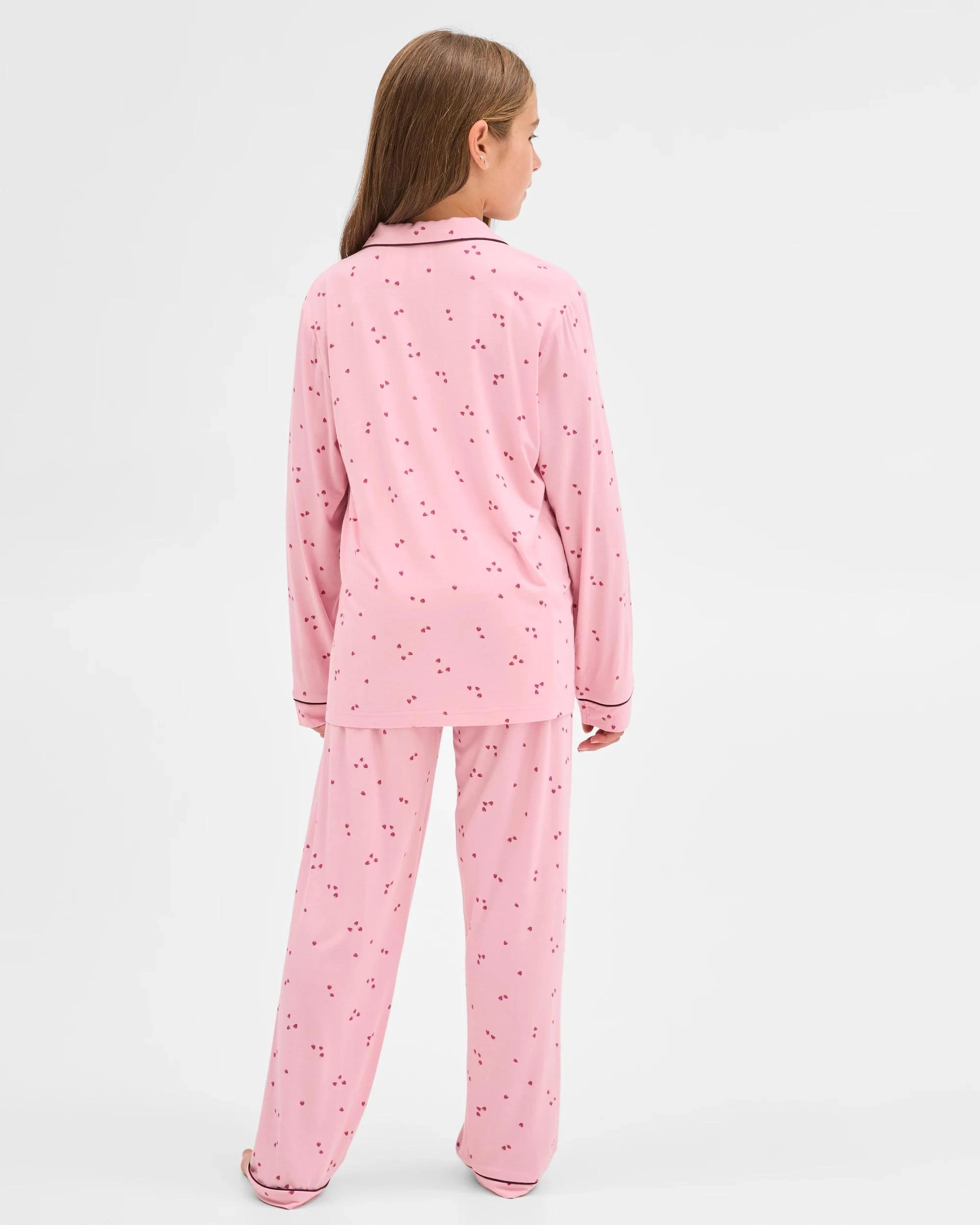 6 Target Kids Bamboo Older Girls Button Through Pyjama Set PINK STRAWBERRY, 6 of 9