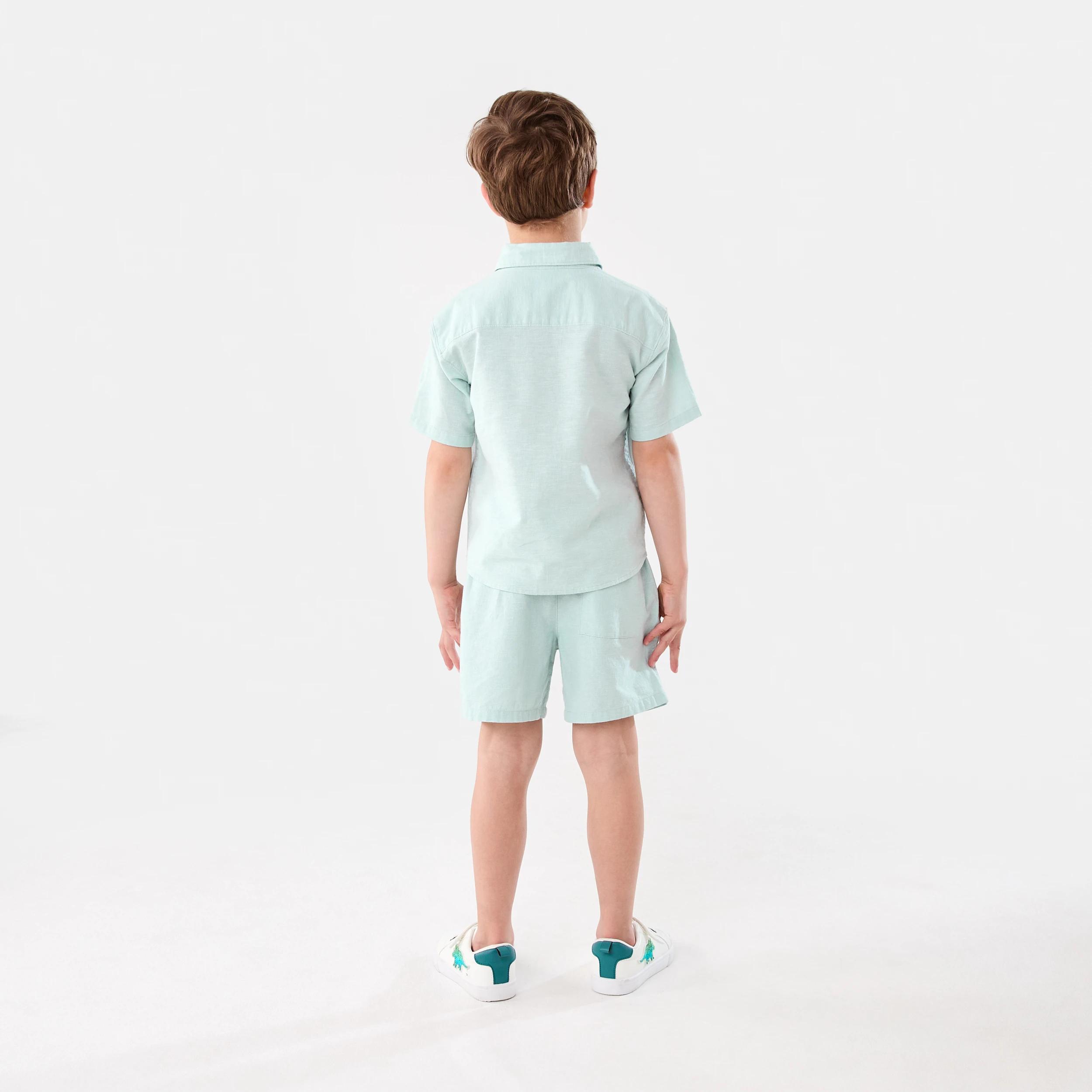6 Linen Blend Shorts DUSTY EGGSHELL, 6 of 6
