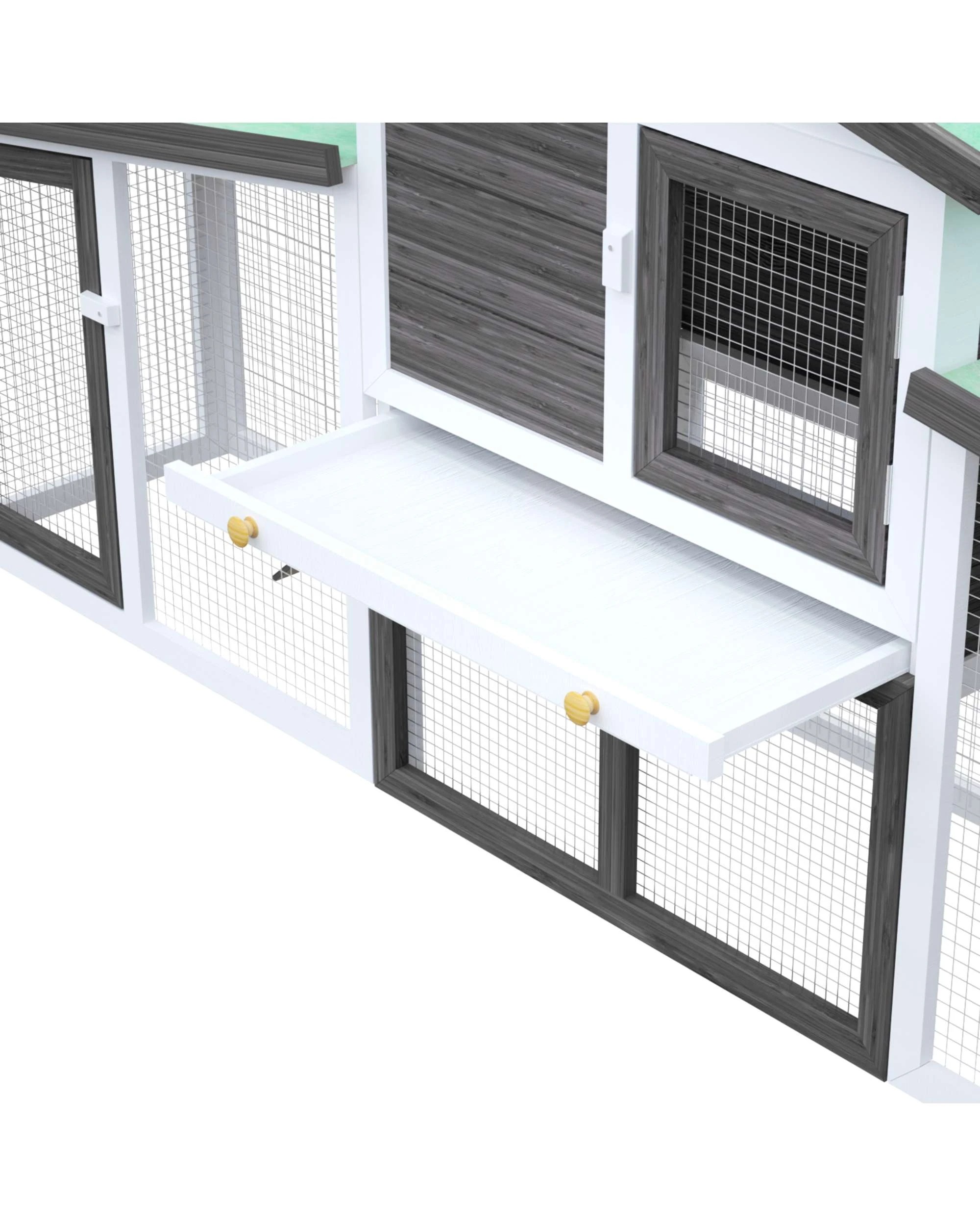 7 Advwin Chicken Coop Rabbit Hutch Extra Large Wooden Run Bunny Cage, 7 of 7