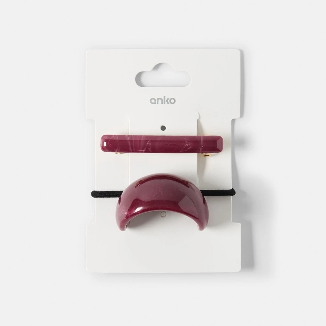 4 2 Pack Red Barrette Hair Tie and Clip Set, 4 of 4