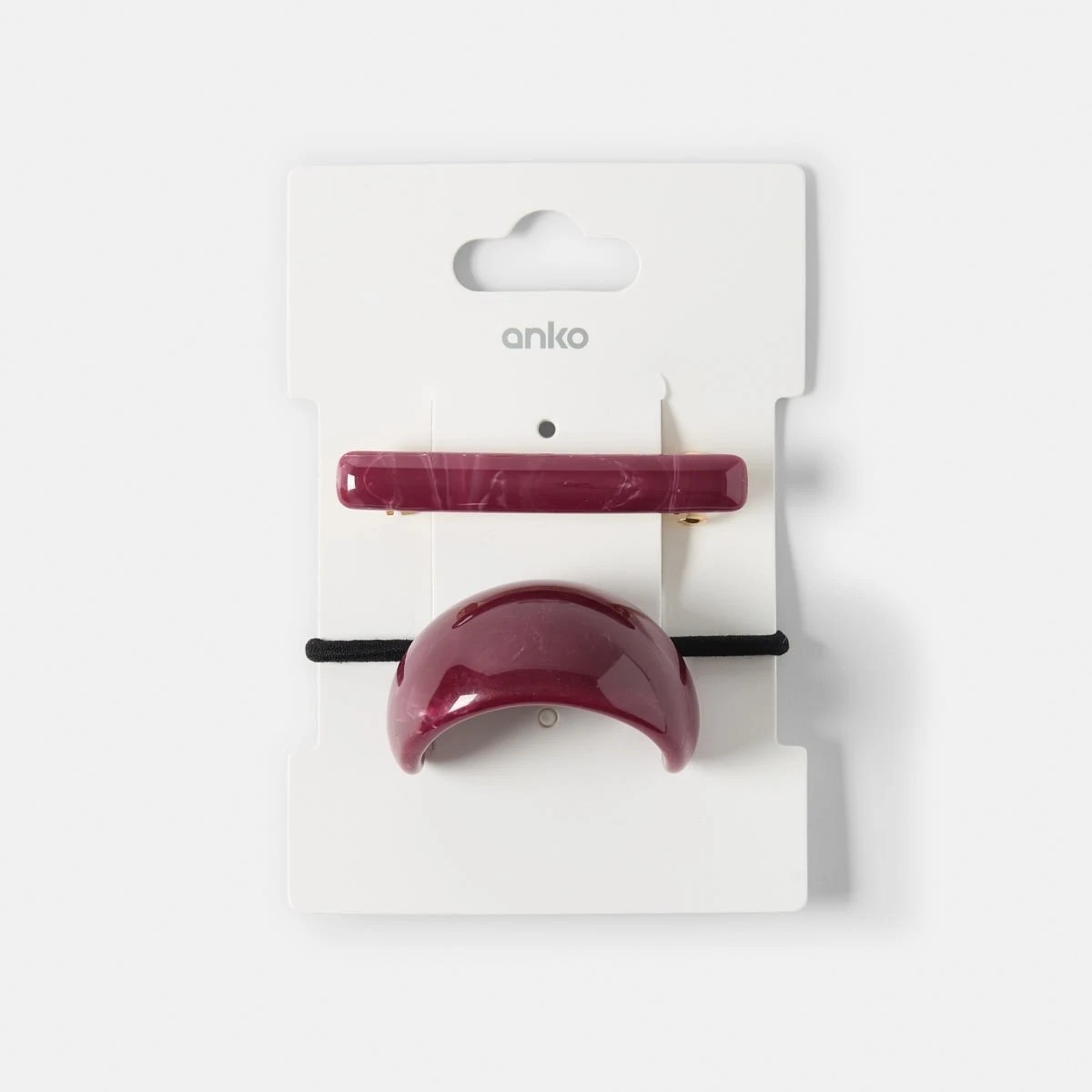 4 2 Pack Red Barrette Hair Tie and Clip Set, 4 of 4