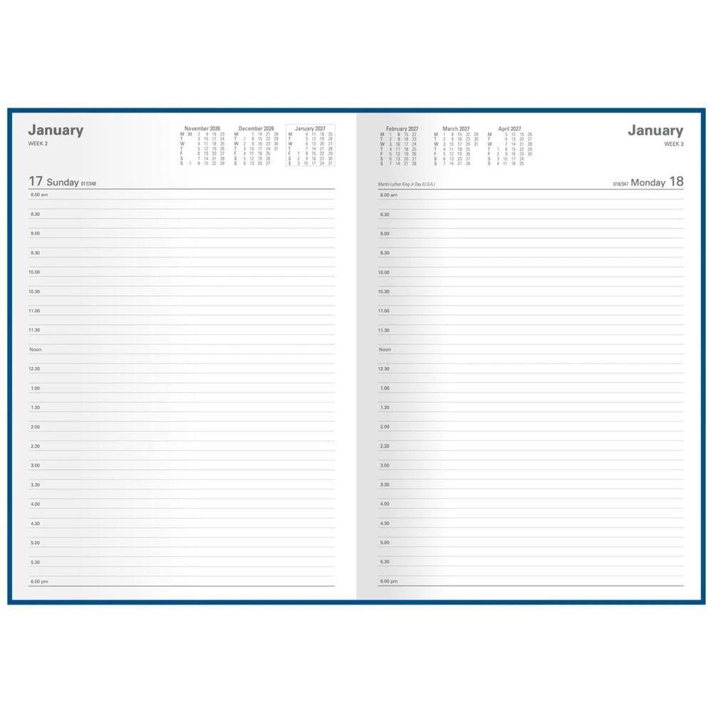 3 Collins A4 Day to Page Kingsgrove FY26/27 Diary Blue, 3 of 3