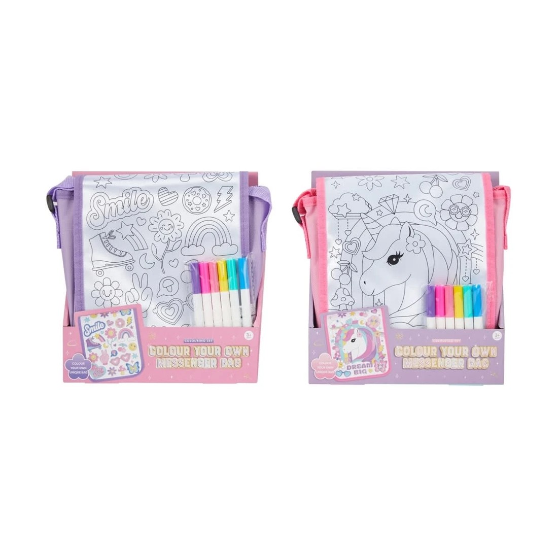 1 Colour Your Own Messenger Bag Colouring Set - Assorted, 1 of 6