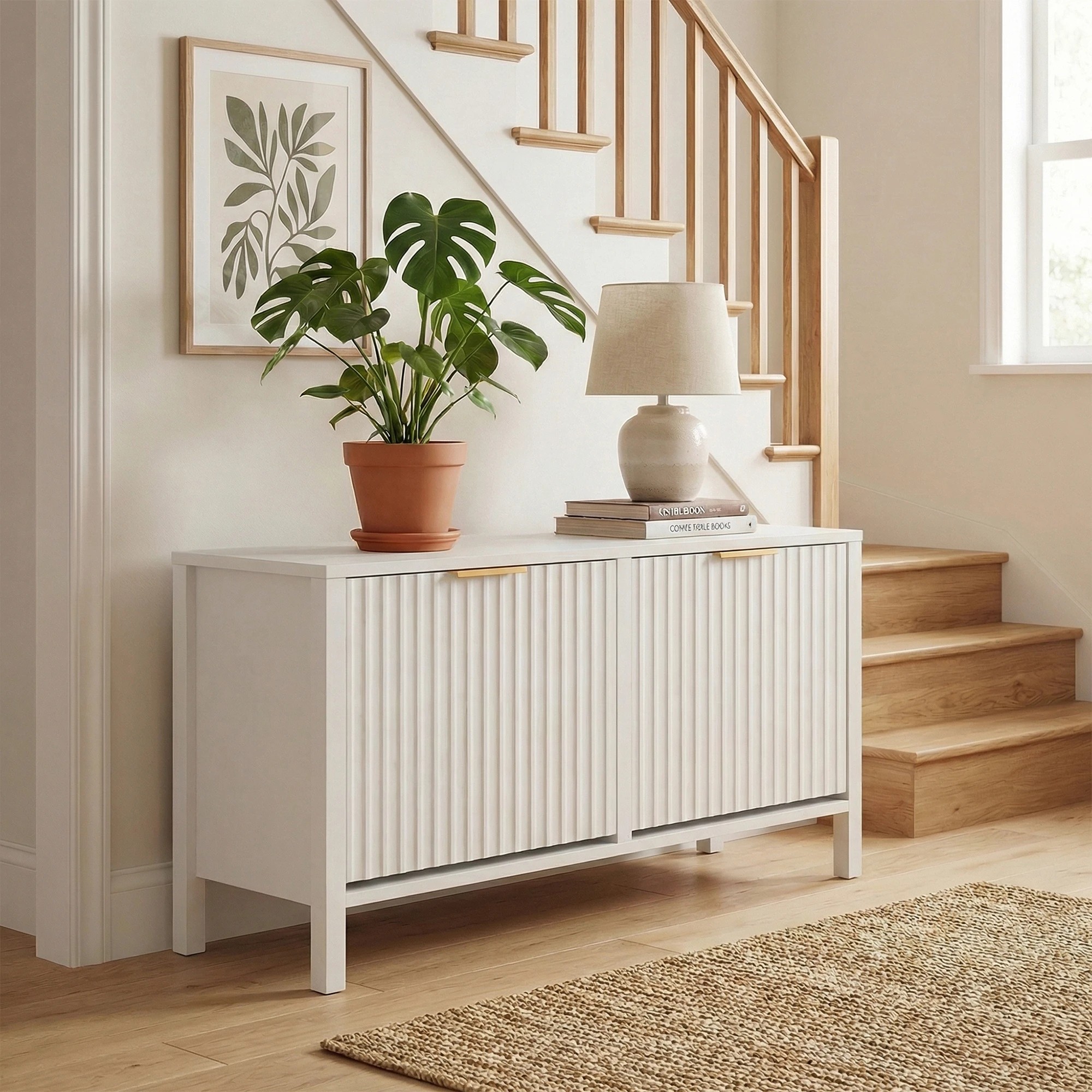 3 Costway Shoe Storage Bench Rack 2 Flip Drawer Adjustable Shelves Organizer Cabinet - White, 3 of 4