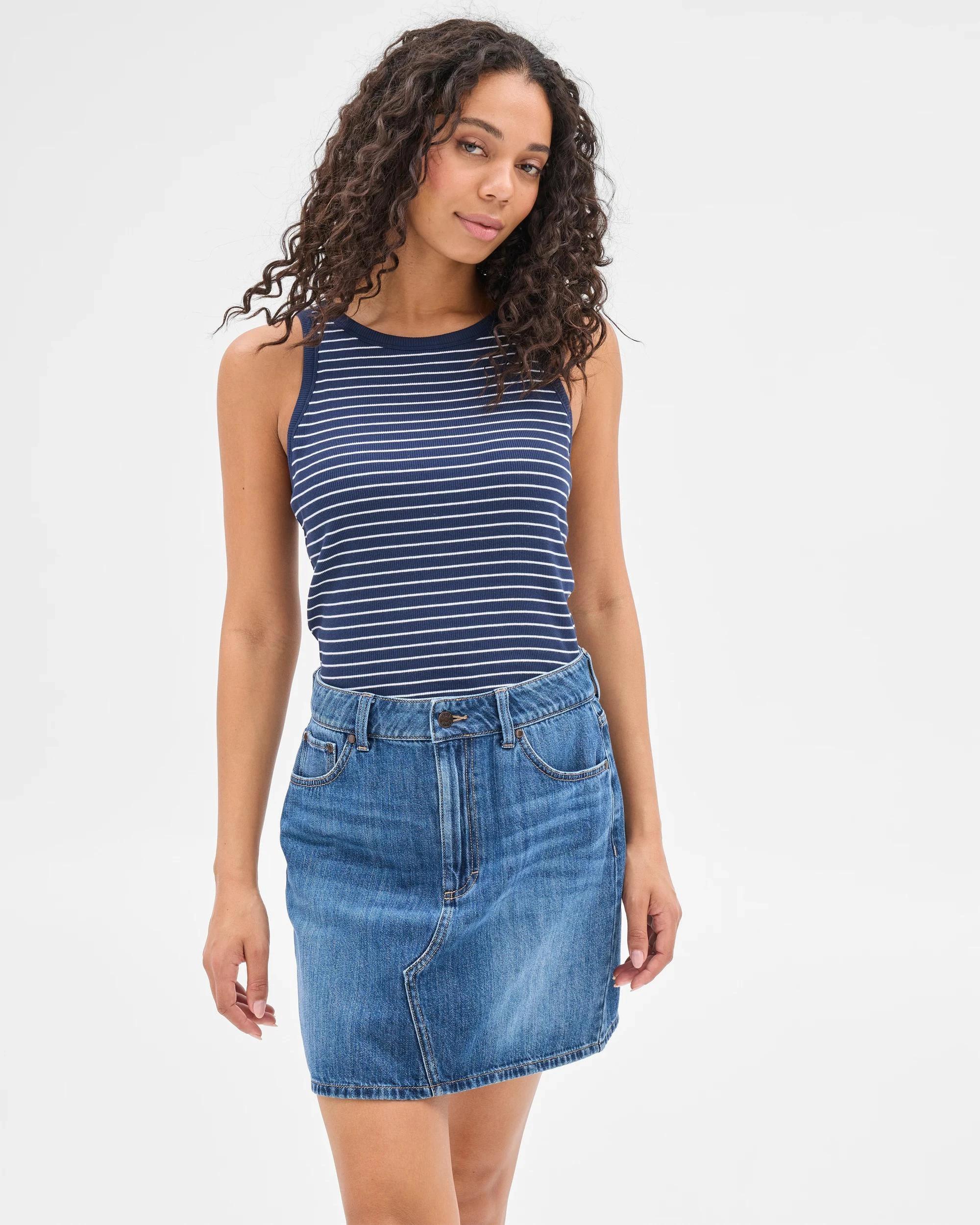 1 Target Denim Mini Skirt MEDITERRANEAN BLUE, 1 of 8