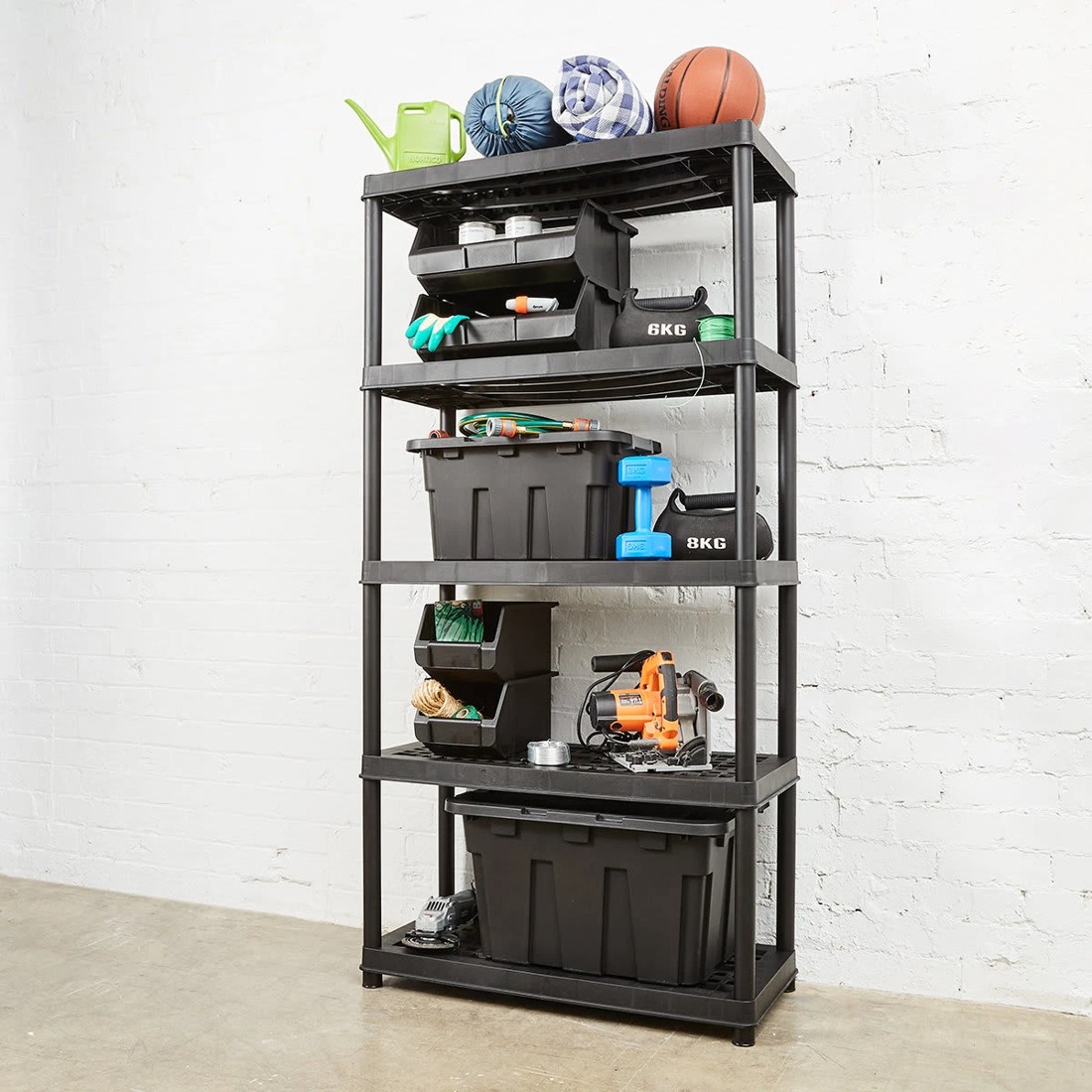 2 Heavy Duty 5 Tier Shelves - Black, 2 of 9