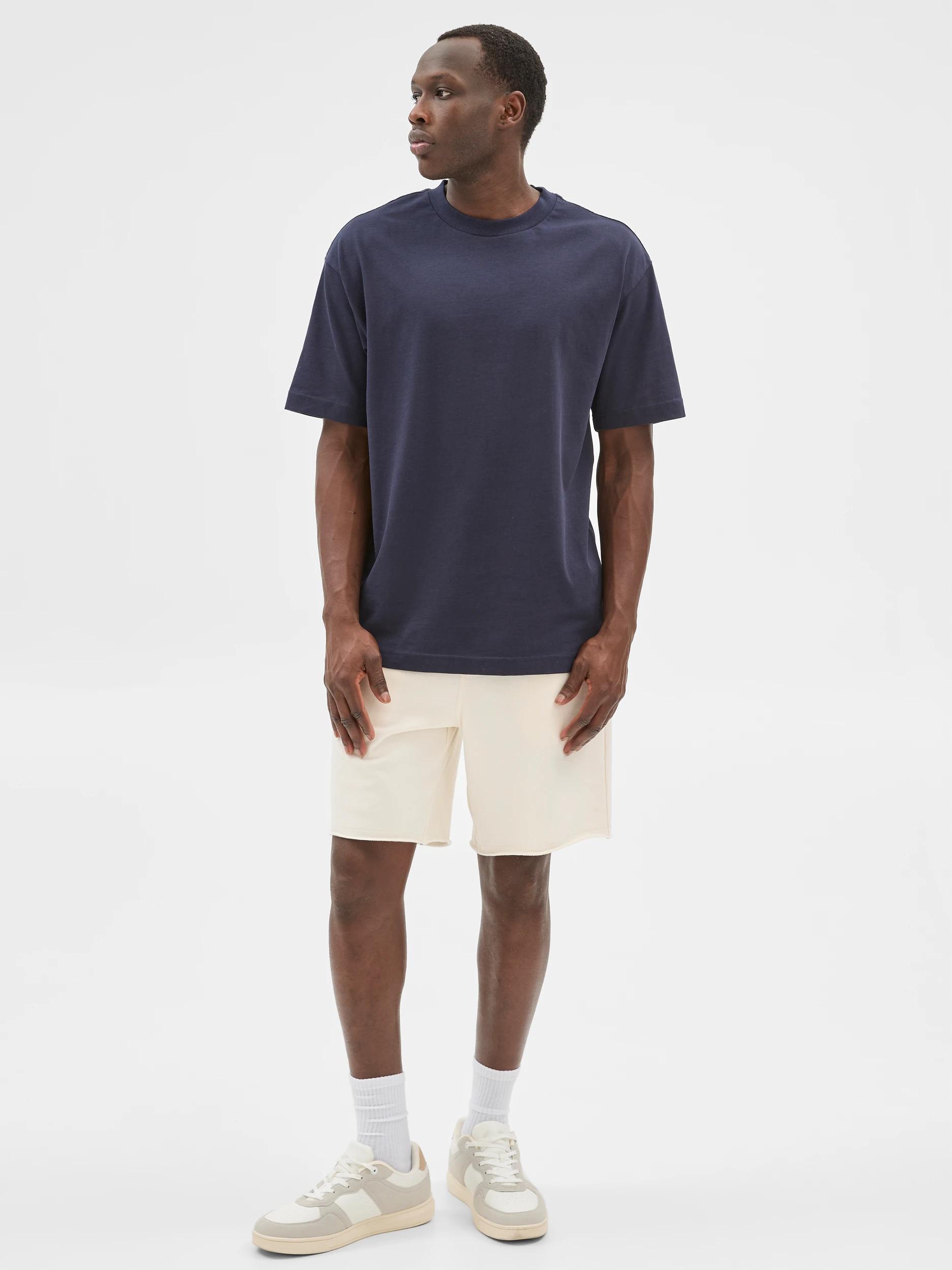 1 Australian Cotton Washed Fleece Shorts- Commons BONE, 1 of 6