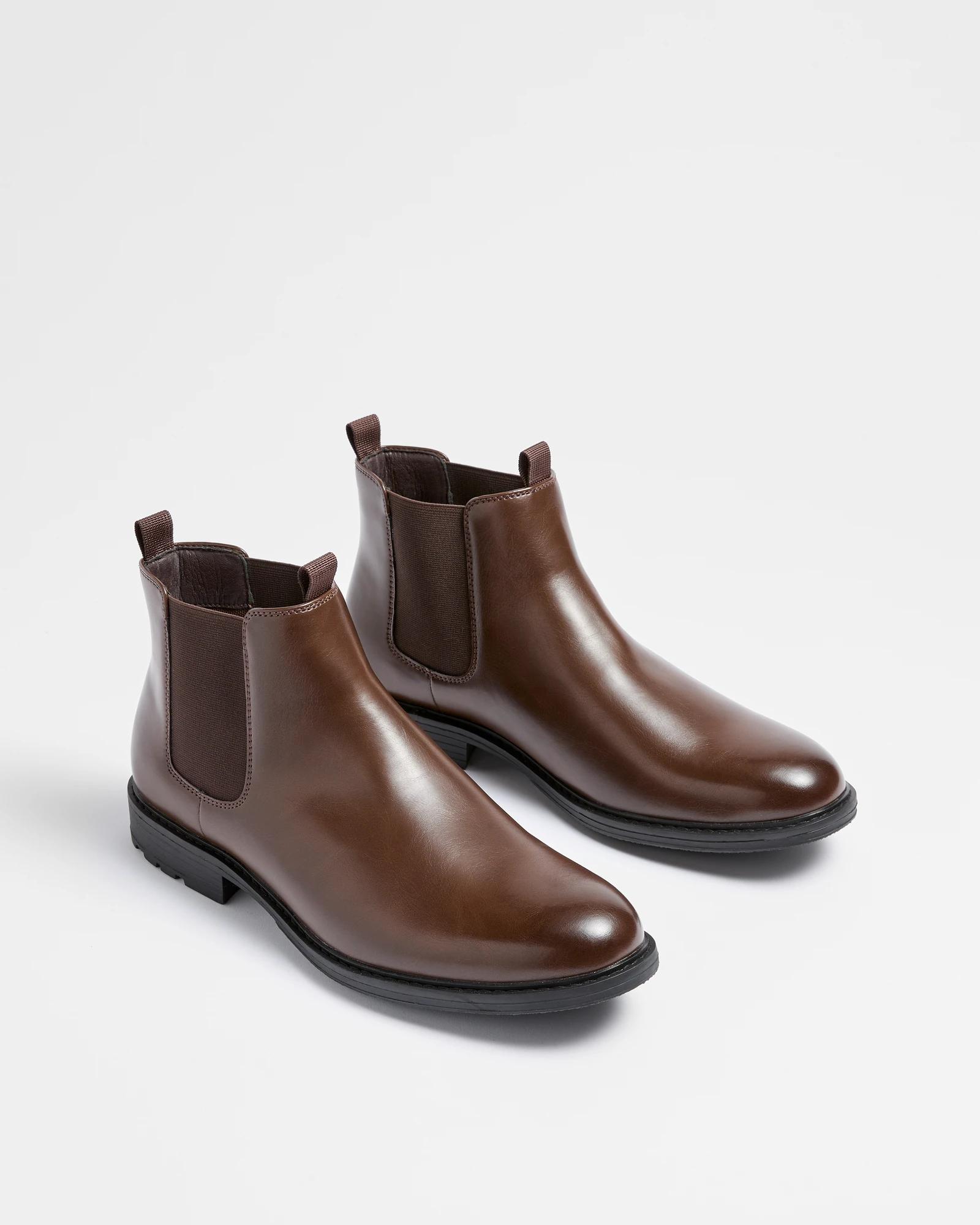 1 Target Mens Cleated Pu Chelsea Boot - Troy BROWN, 1 of 3