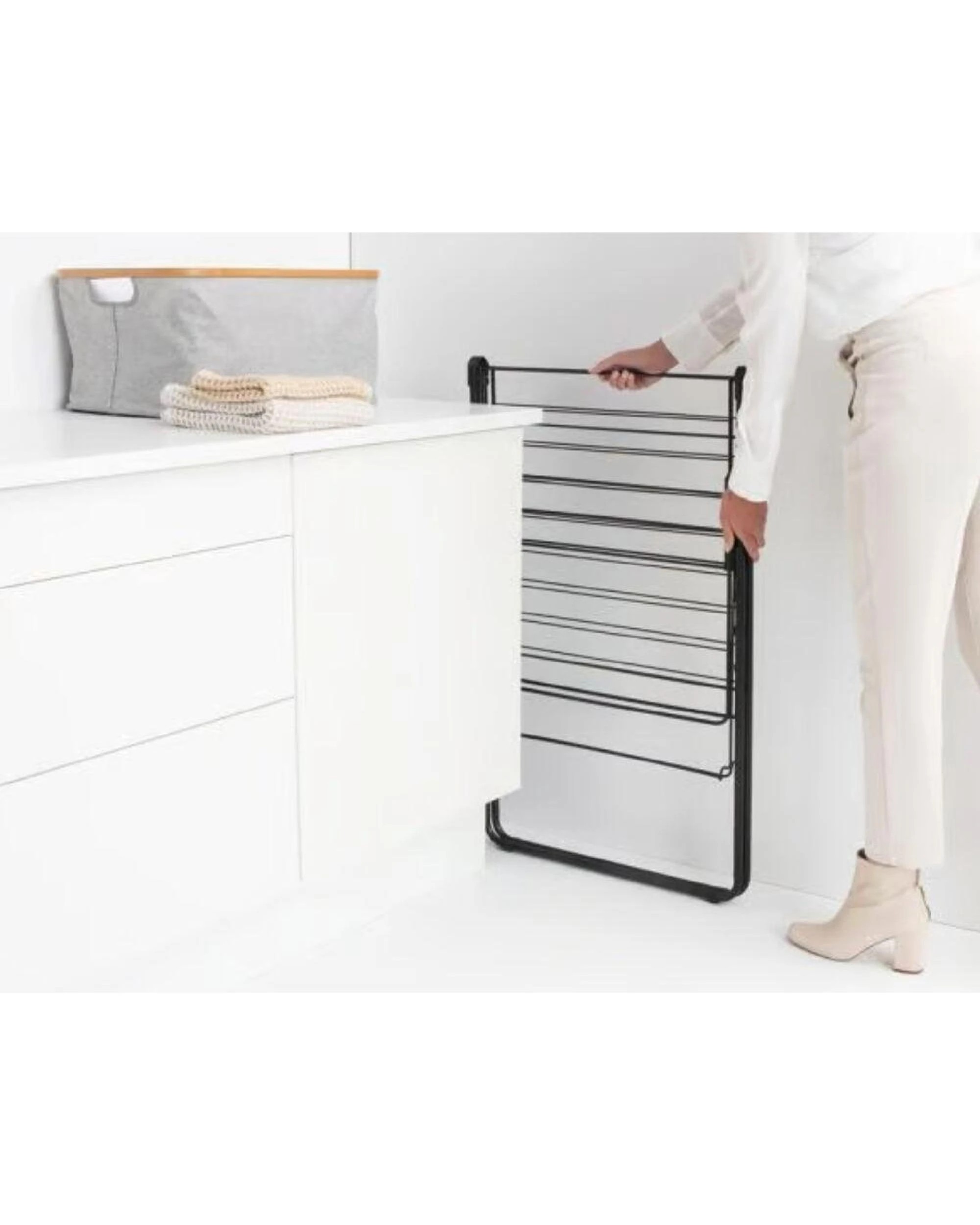 6 Brabantia HangOn 20m Clothes Laundry Dryer Rack  Matte Black Airer Hanging, 6 of 7