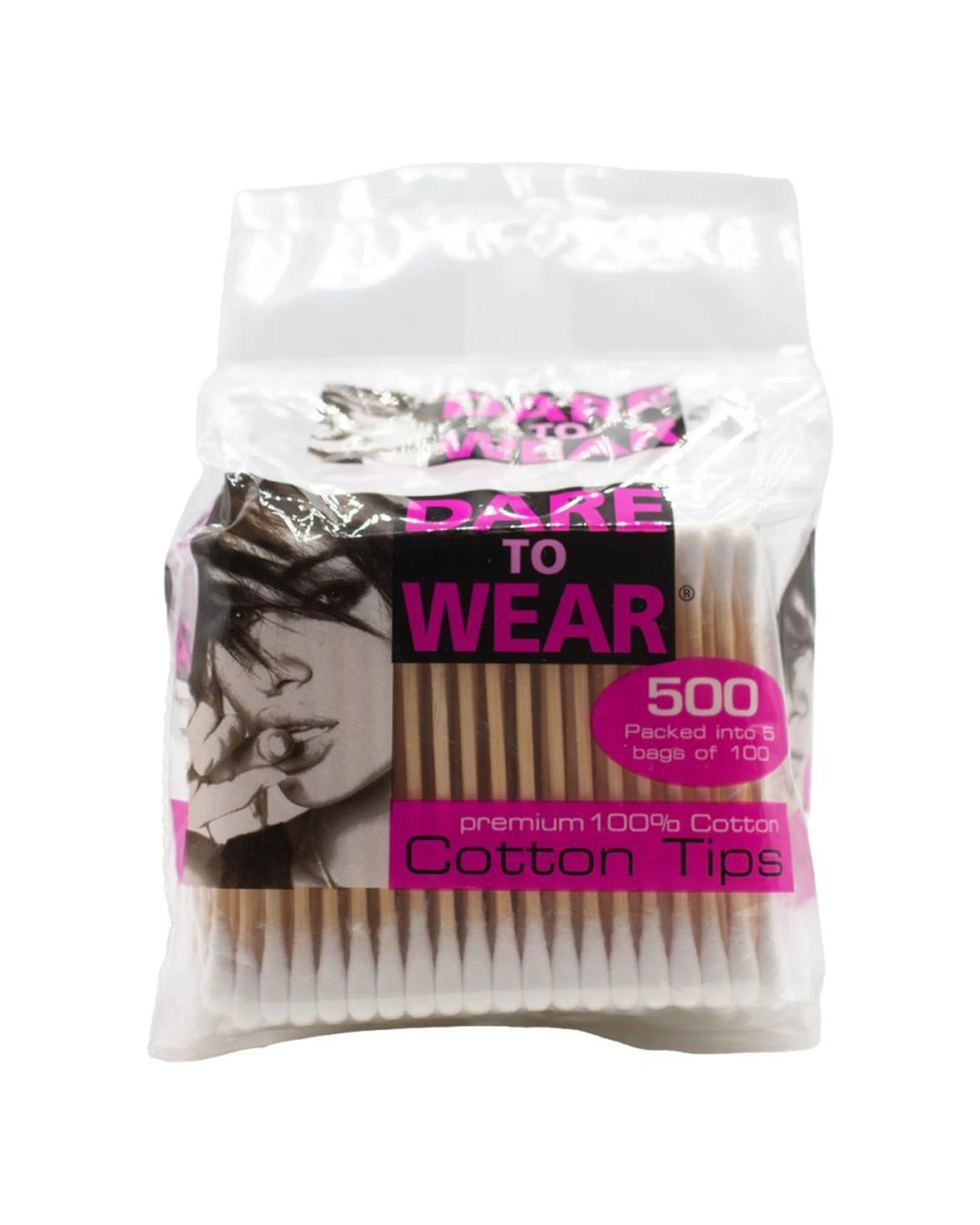 3 Dare To Wear 6x500pc Premium 100% Cotton Tips Wooden Stem - Plain, 3 of 3