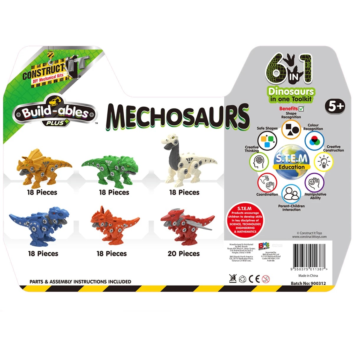 1 Construct-it Build-ables Plus 6 In 1 Mechosaurs Pack, 1 of 5