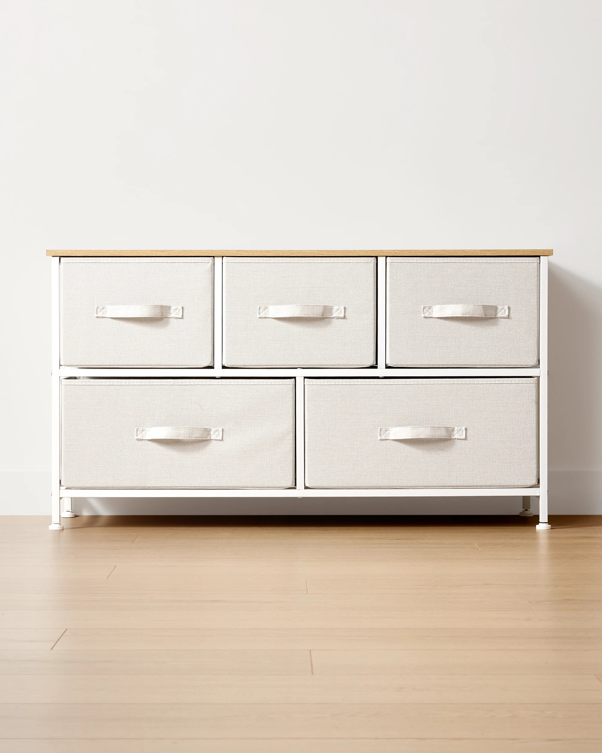 3 Linen Look 5 Drawer Chest - Beige, 3 of 7