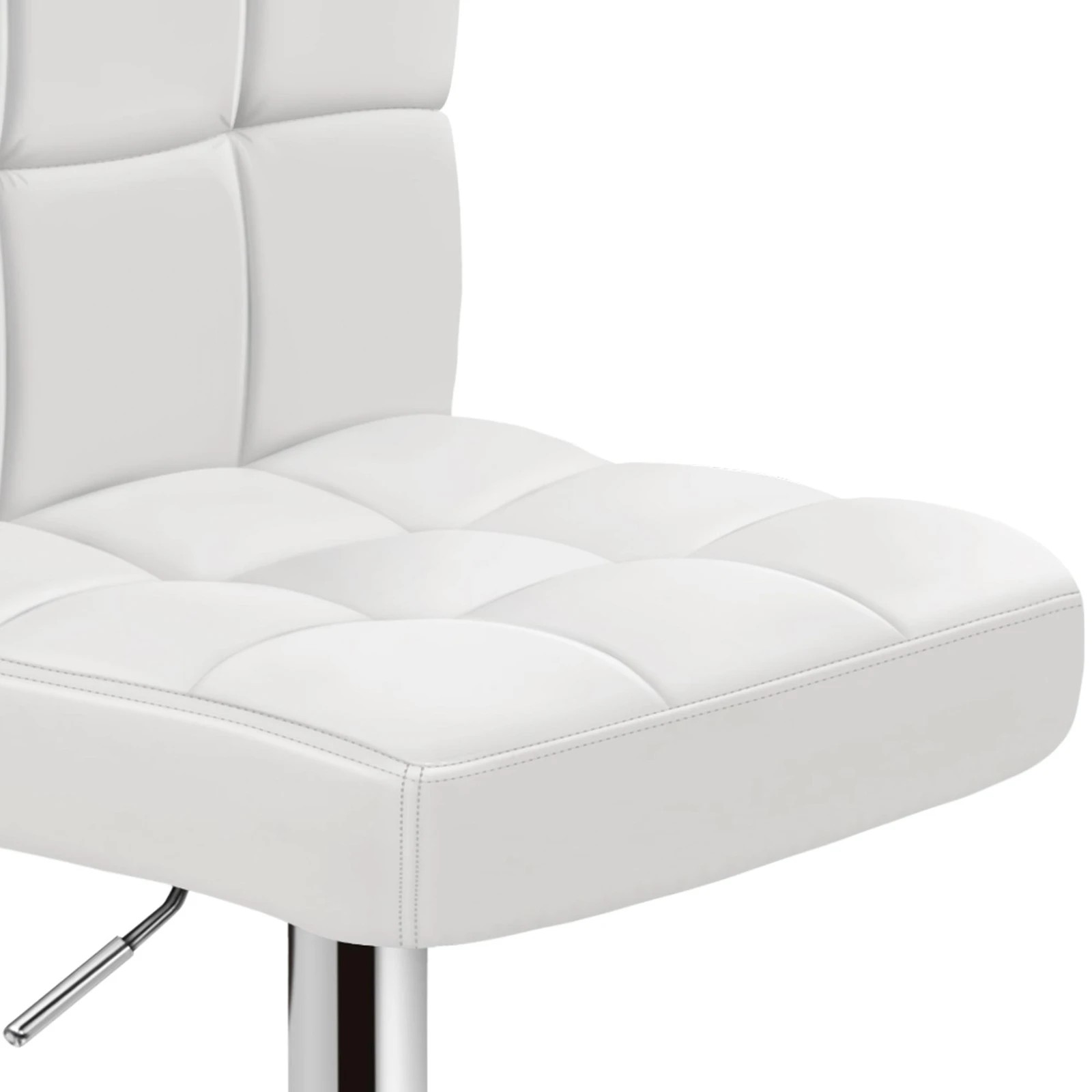 6 Alfordson 4x Bar Stools Ralph Kitchen Swivel Chair Leather Gas Lift - White, 6 of 10