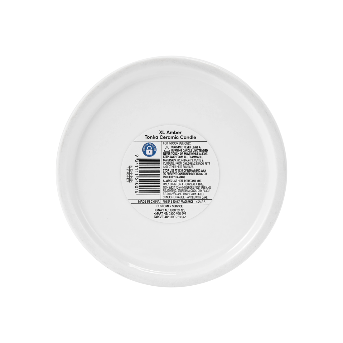 6 XL Amber Tonka Pure Soy Wax Ceramic Candle, 6 of 6