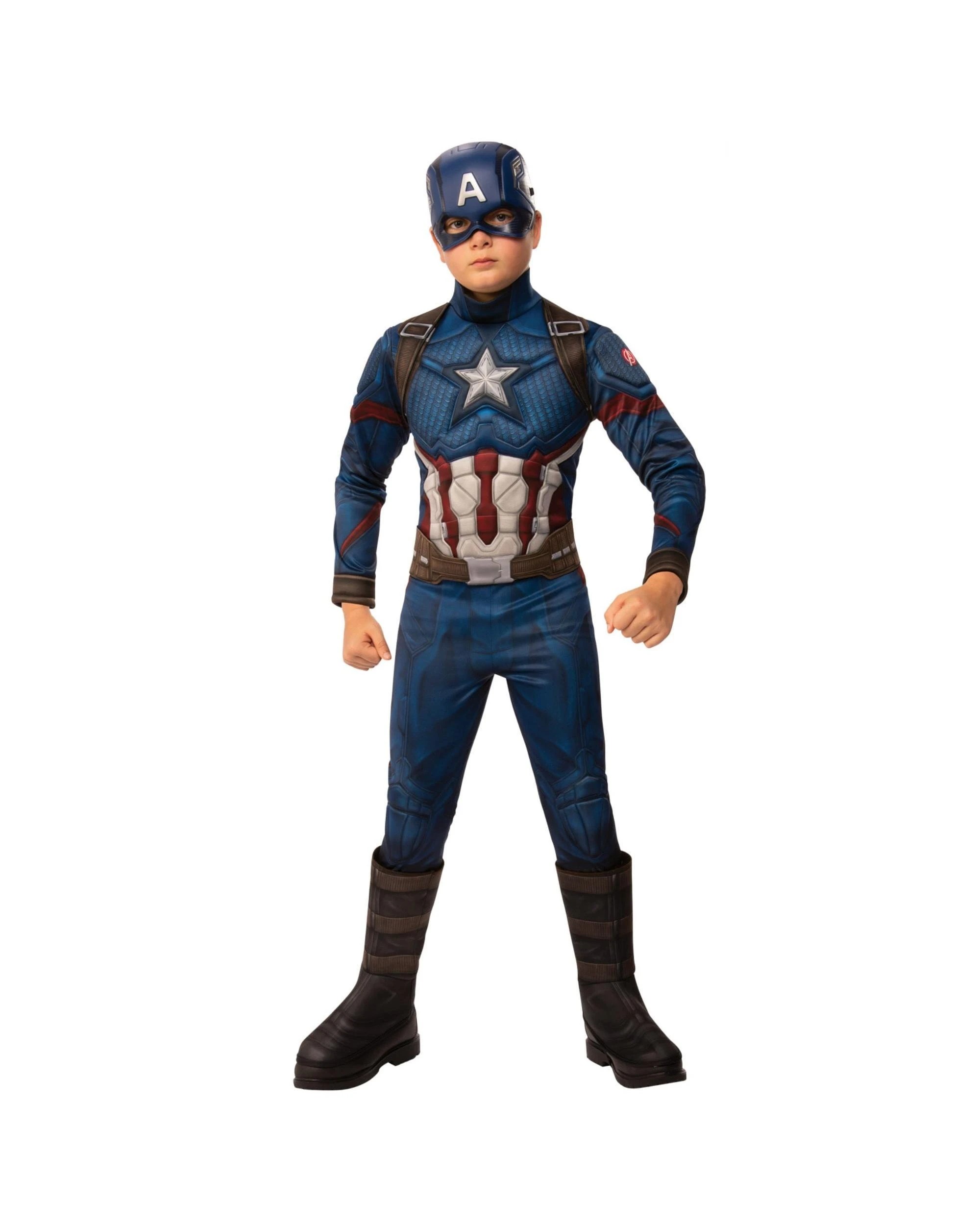 1 Marvel Captain America Deluxe Child Costume Size 6-8 Years, 1 of 4