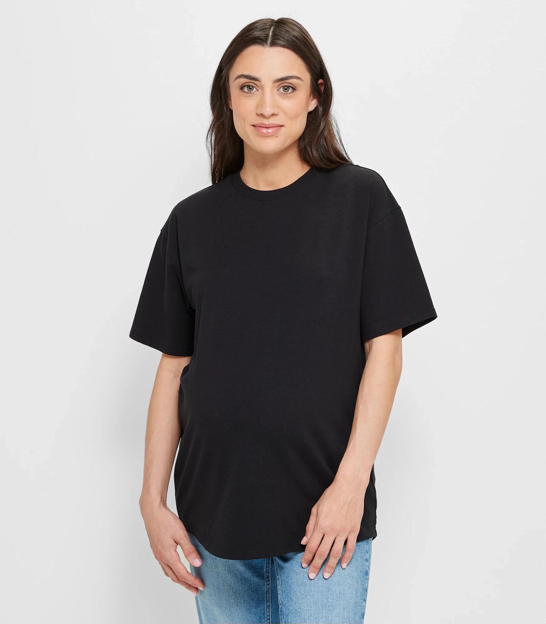 1 Target Maternity Australian Cotton Crew Neck T-Shirt BLACK, 1 of 5