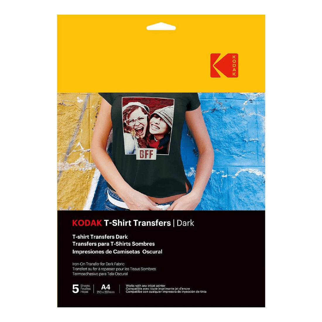1 Kodak Dark T-Shirt Iron-on Transfers 5 Pack, 1 of 1