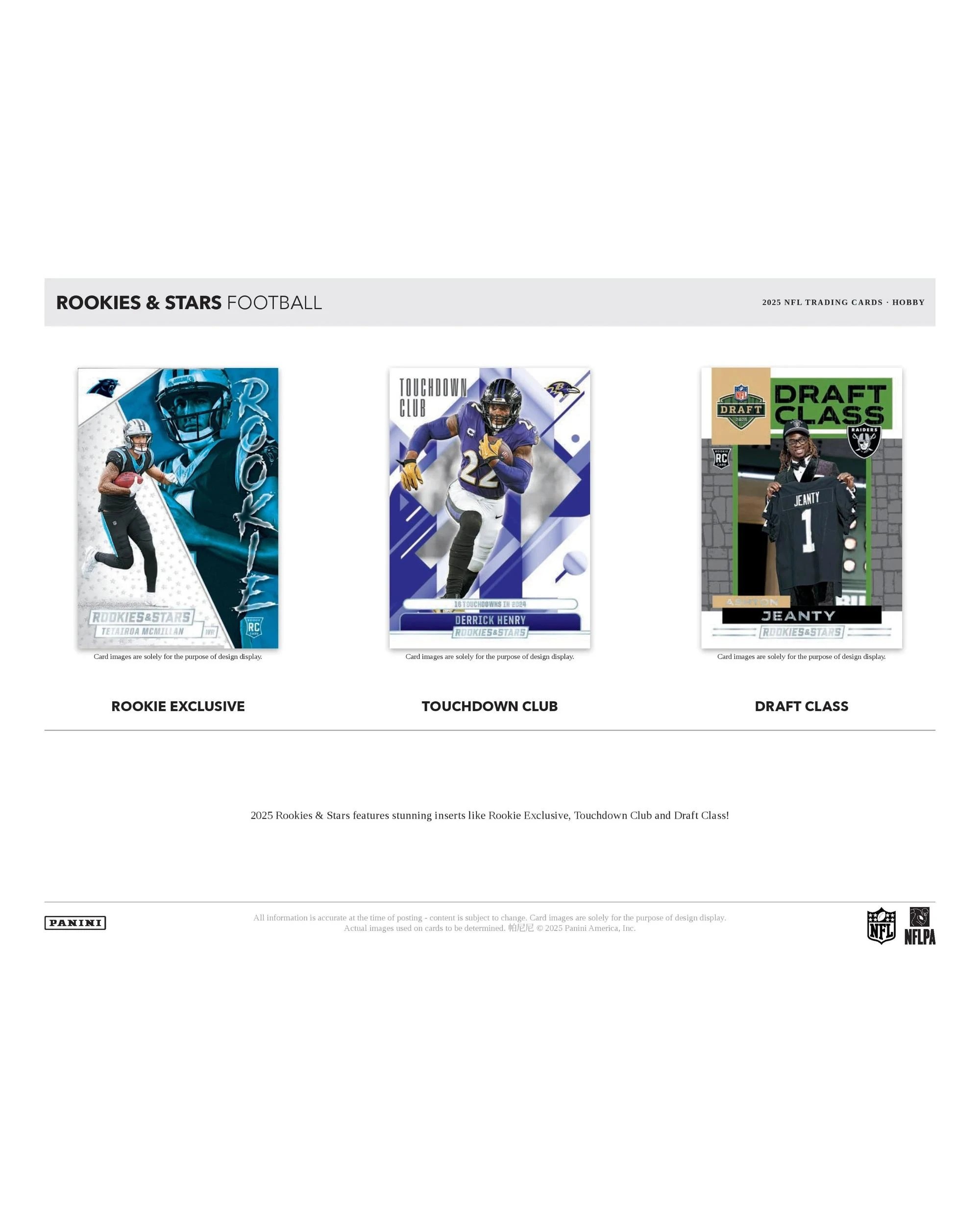 5 Panini NFL 2025 Rookies and Stars Football Hobby Pack, 5 of 10