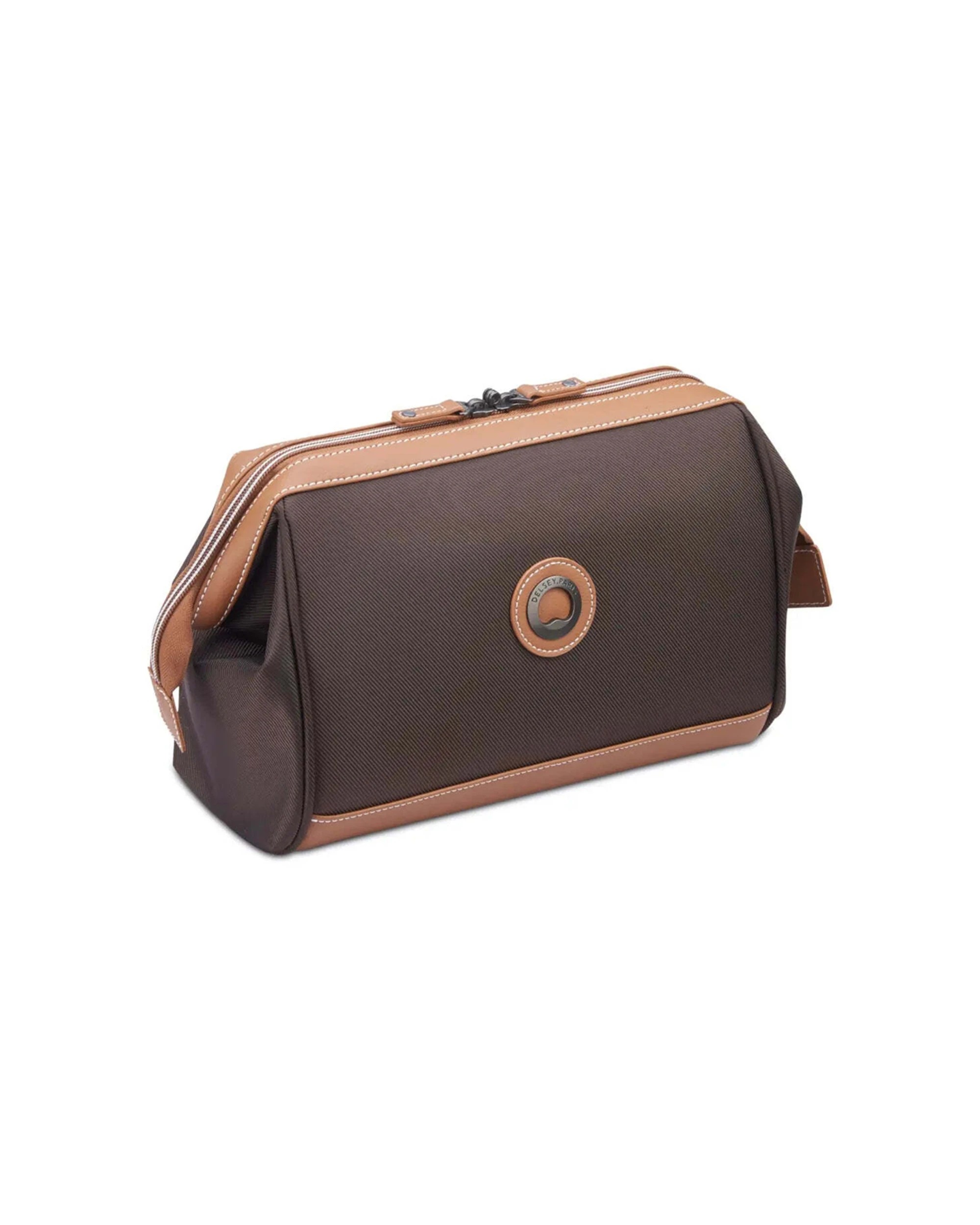 6 Delsey Chatelet Air 2.0 Toiletry Bag Large Opening Fully Lined Interior - Brown, 6 of 6