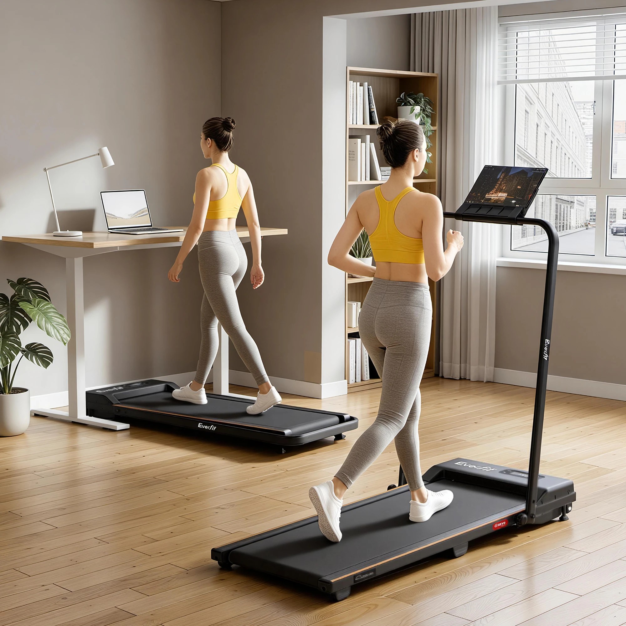 5 Everfit 3 in 1 Walking Pad Treadmill 12% Incline Under Desk Foldable Treadmills for Home 38cm - Multi, 5 of 9