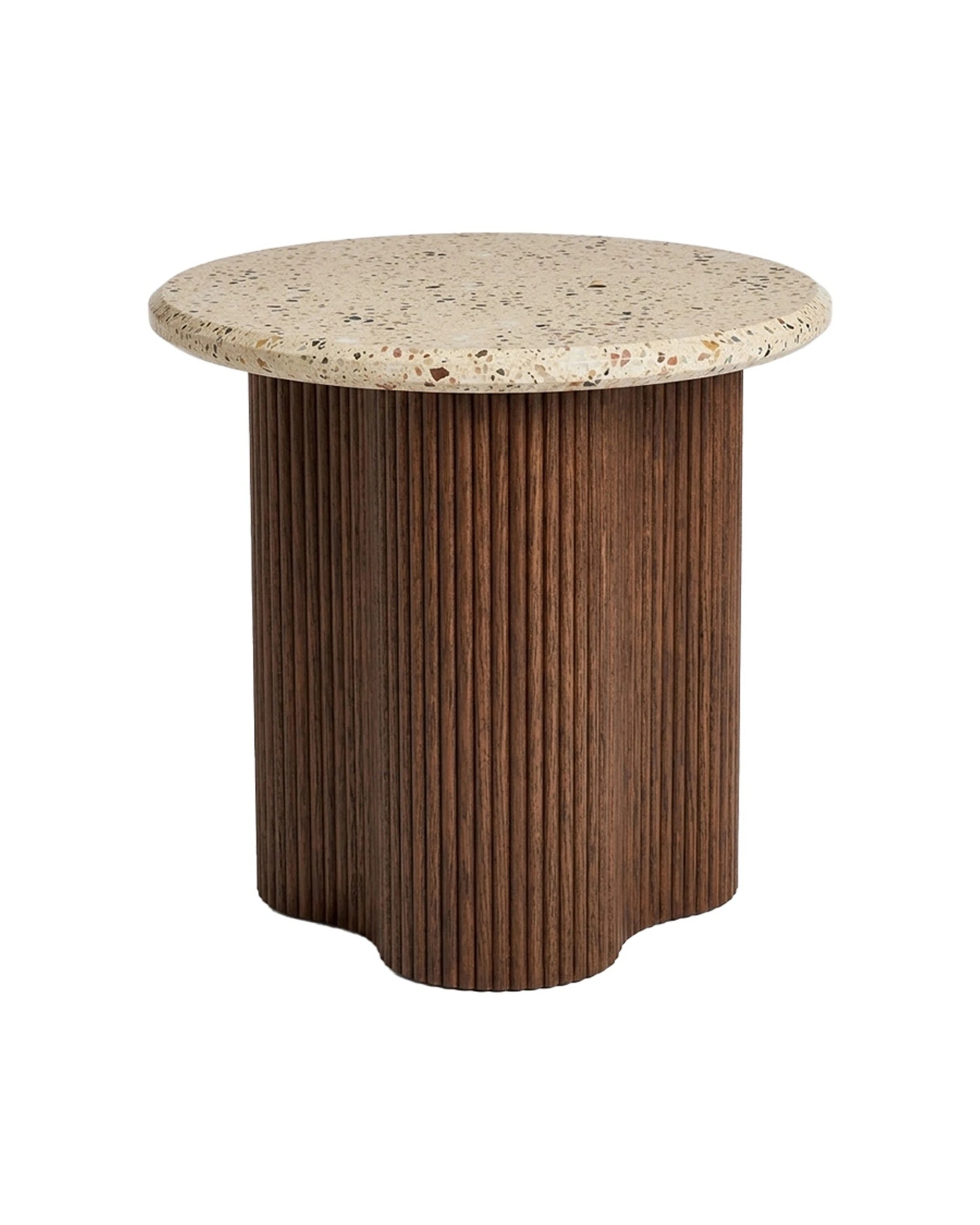 1 Codu Vero Side Table Walnut Marble 60x50x50cm - Brown, 1 of 1