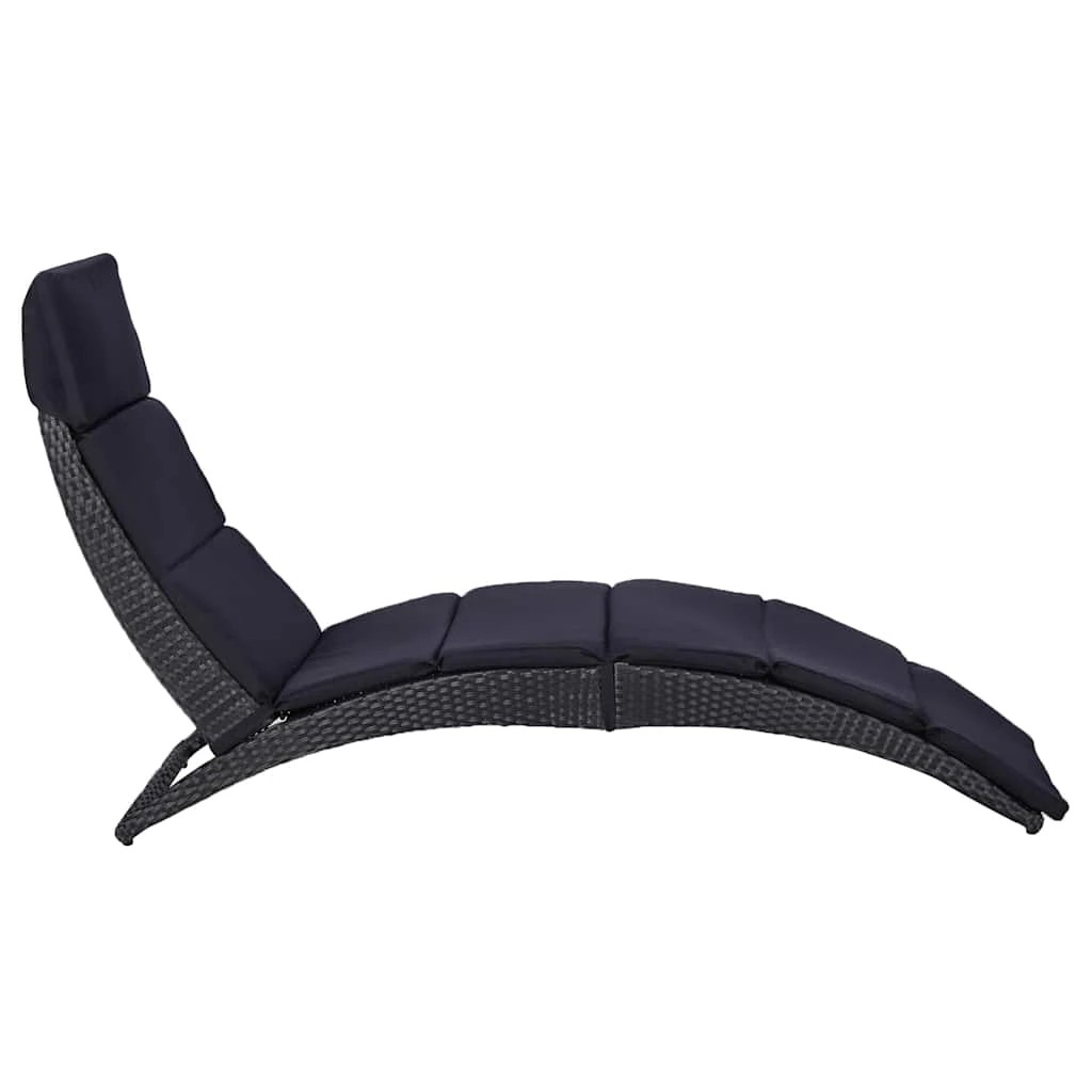 2 vidaXL Sunbed Foldable - Grey, 2 of 7