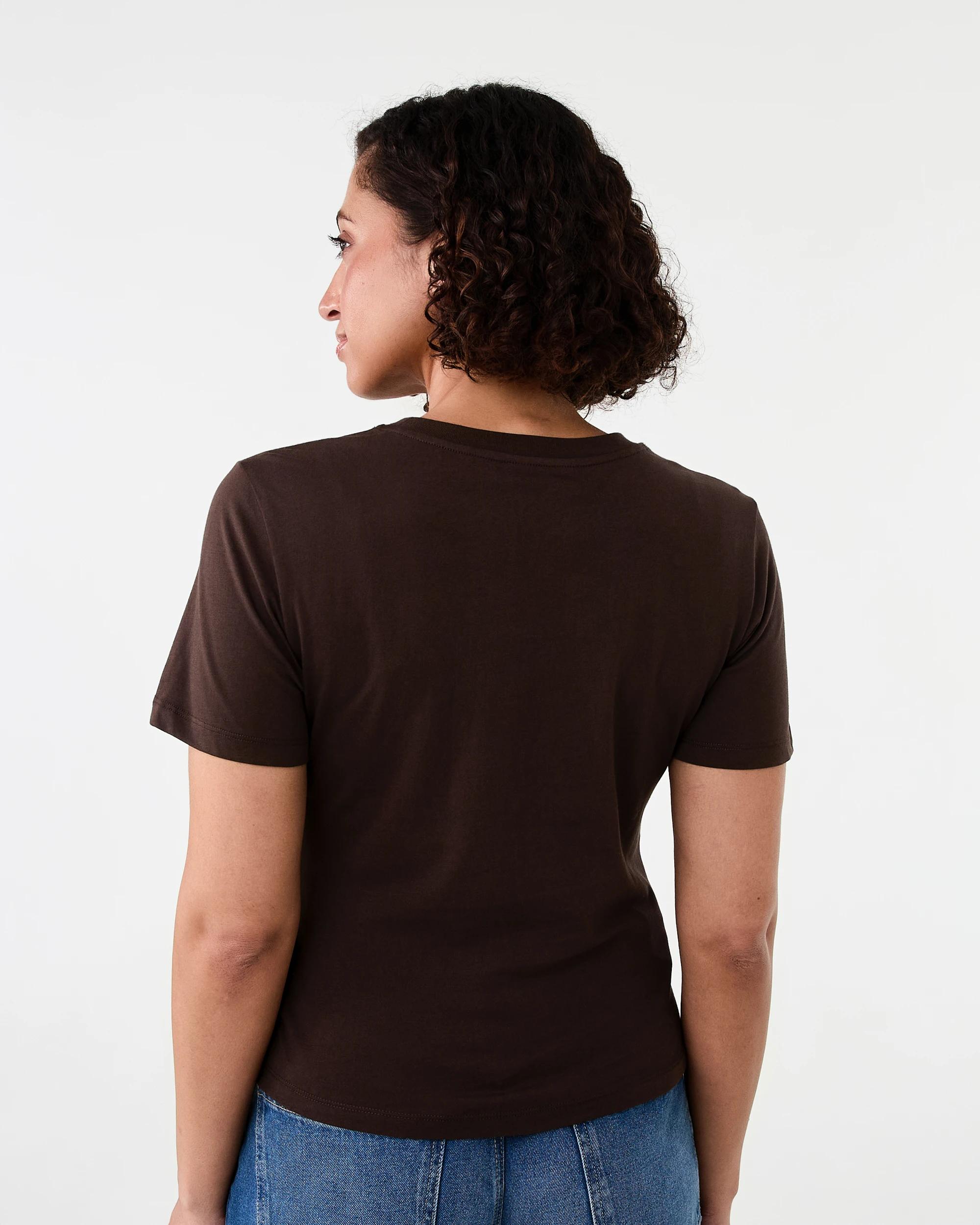 3 Short Sleeve Knot Detail T-shirt Melt Brown, 3 of 6