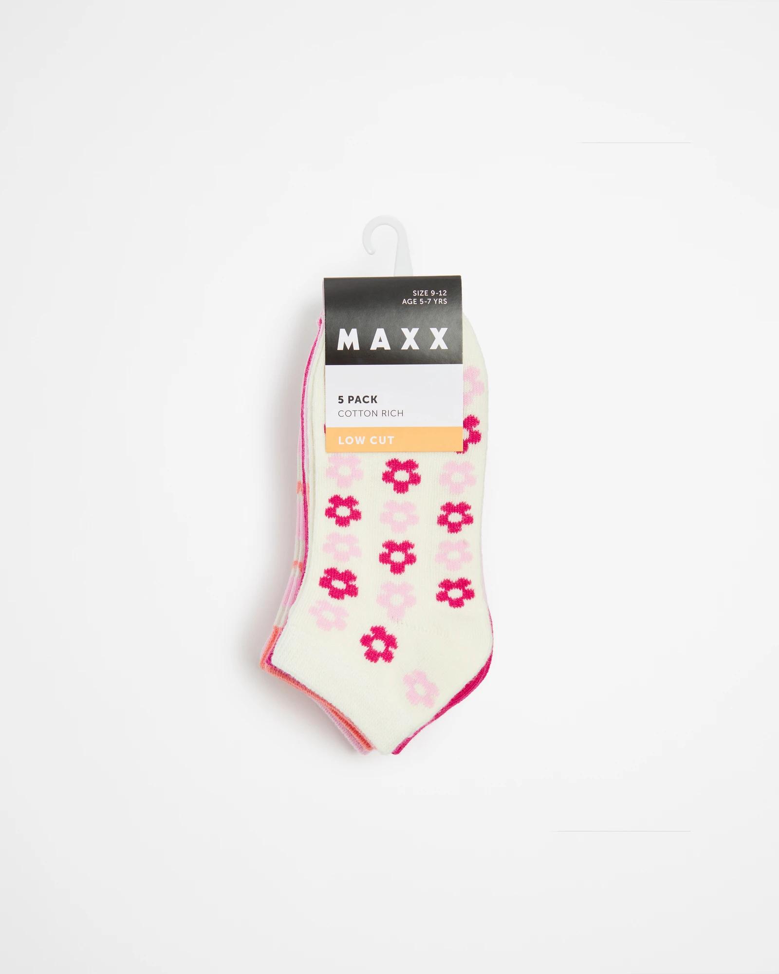 3 Girls Low Cut Socks 5 Pack - Maxx DAISY, 3 of 3