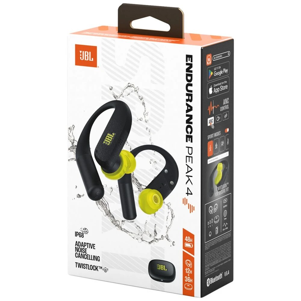 6 JBL Endurance Peak 4 True Wireless Earbuds Black, 6 of 9