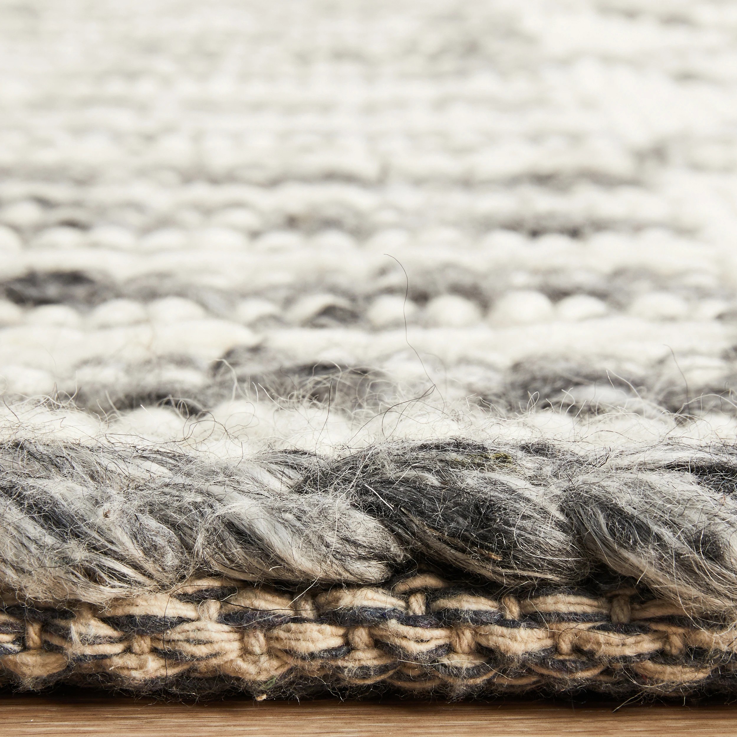 7 Common Ground Rugs Nordica 316 280x190cm - Large Plain & Textured Rug - Silver, 7 of 8