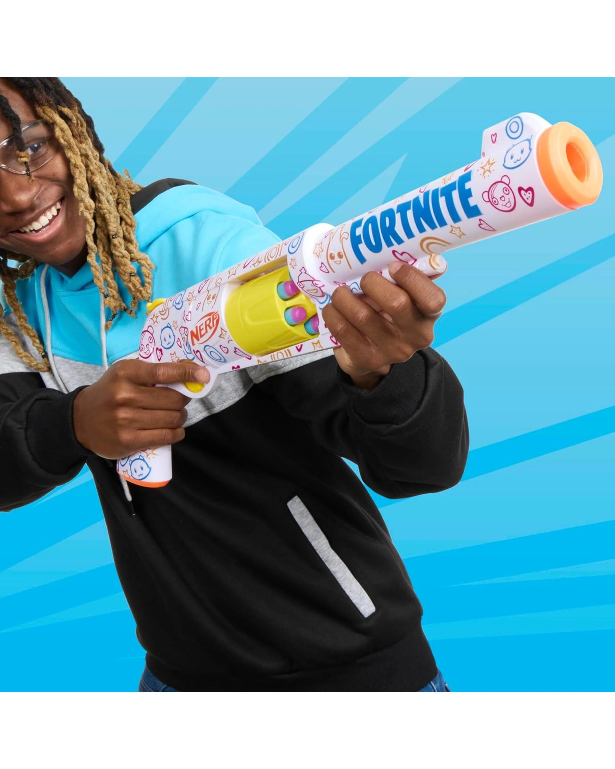 6 NERF Fortnite Frienz 4 Ever Dart Blaster, 6 of 8