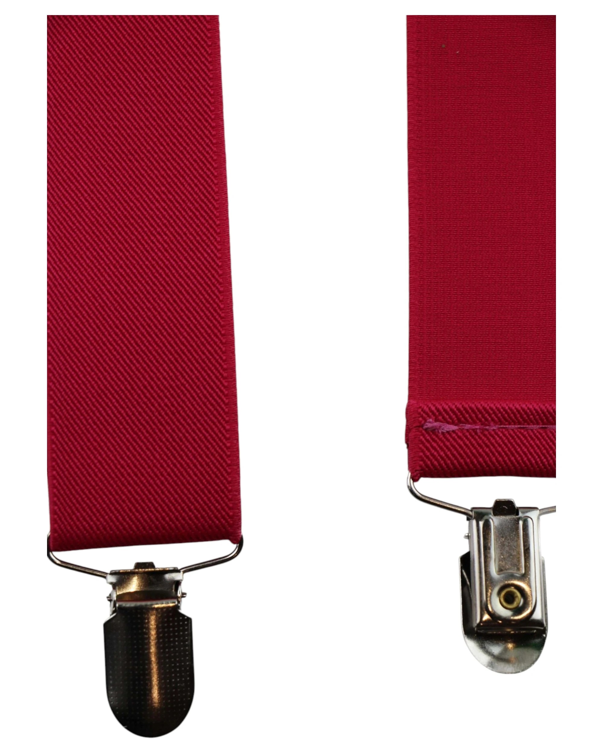 2 Zasel Mens Adjustable Wide Heavy Duty 100cm Suspenders - Pink, 2 of 4